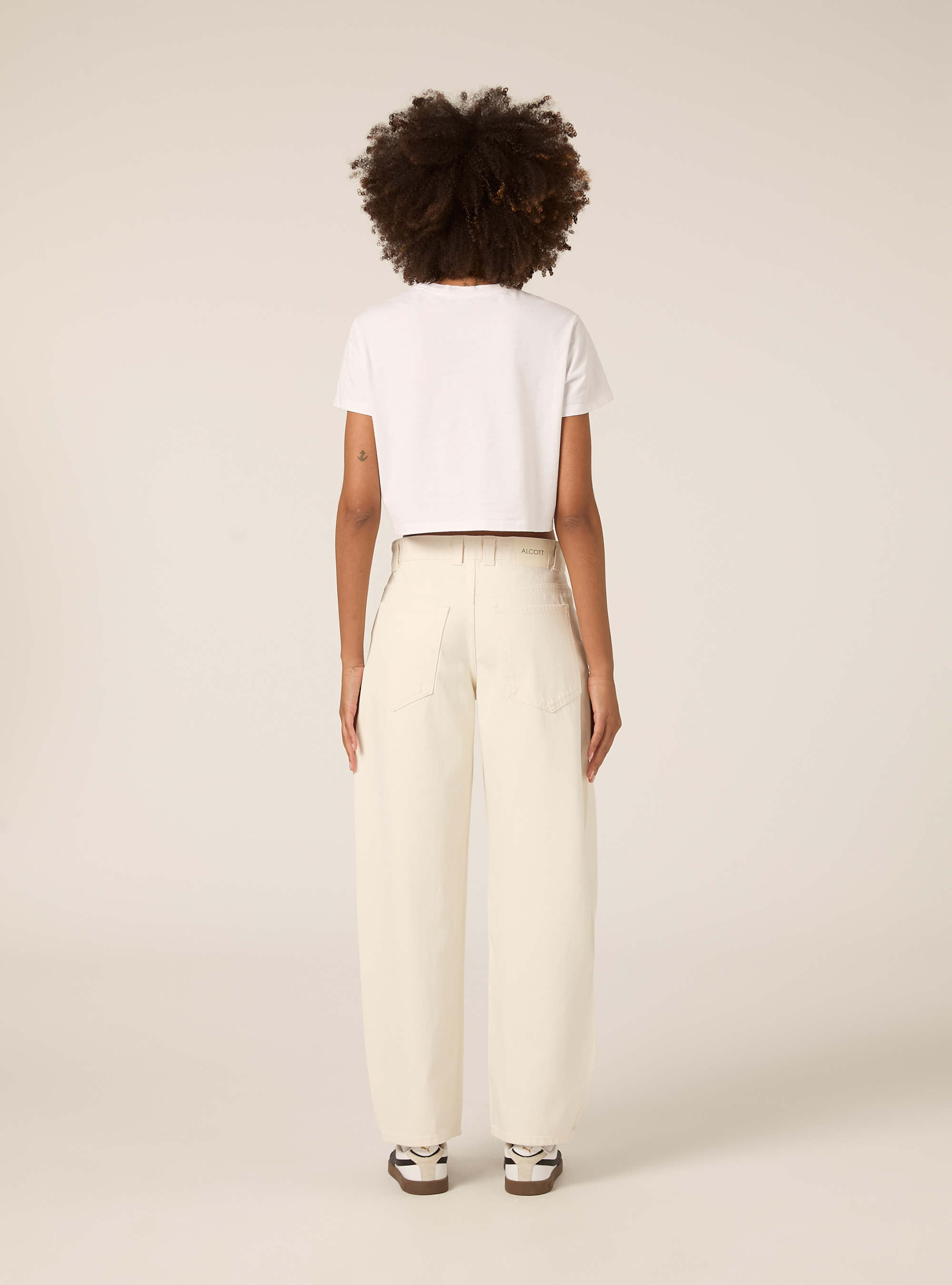 Balloon fit pants, WH1 OFF WHITE