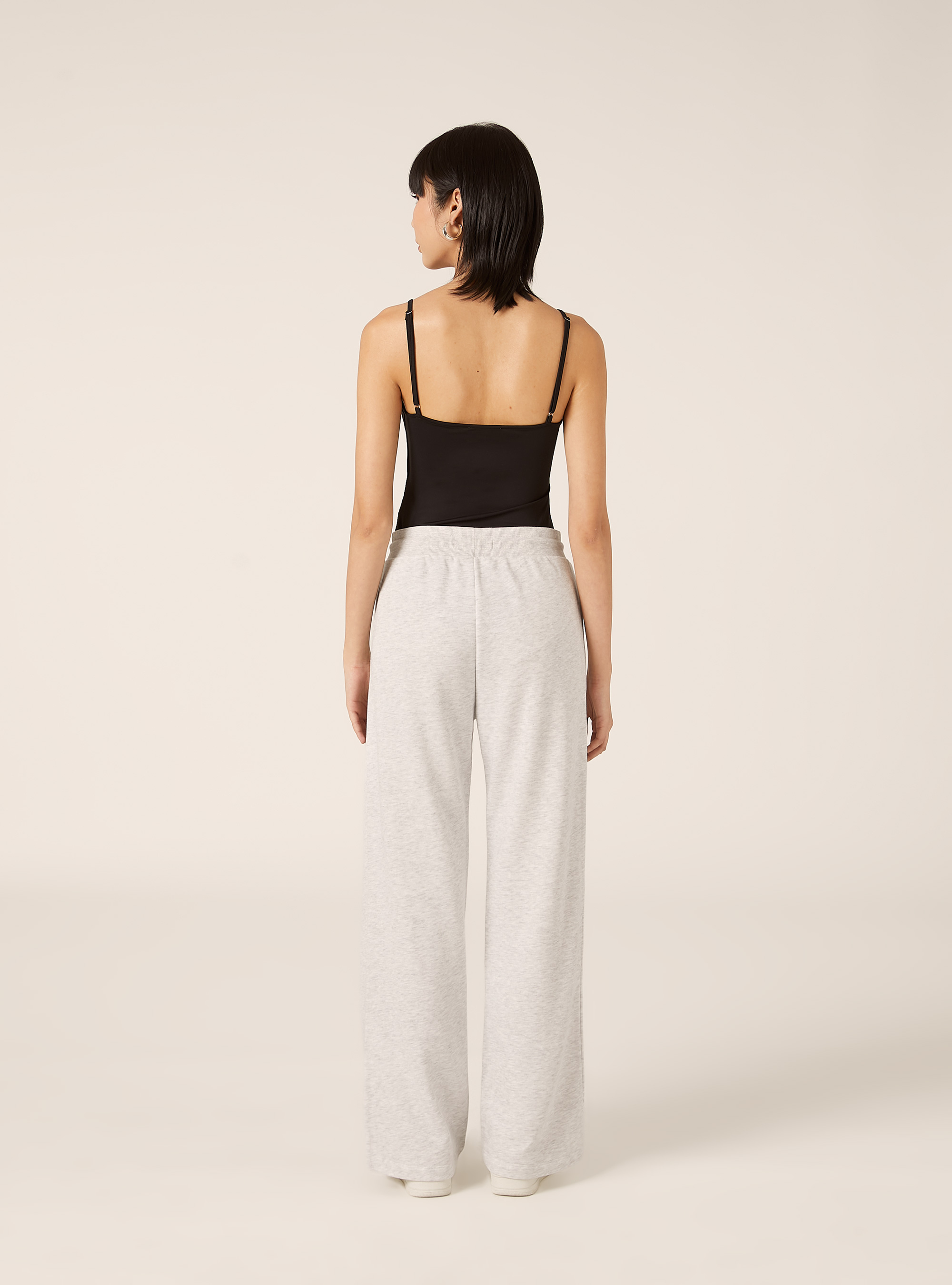 Pantalon jogger large en molleton, MGY3 GREY MEL LIGHT