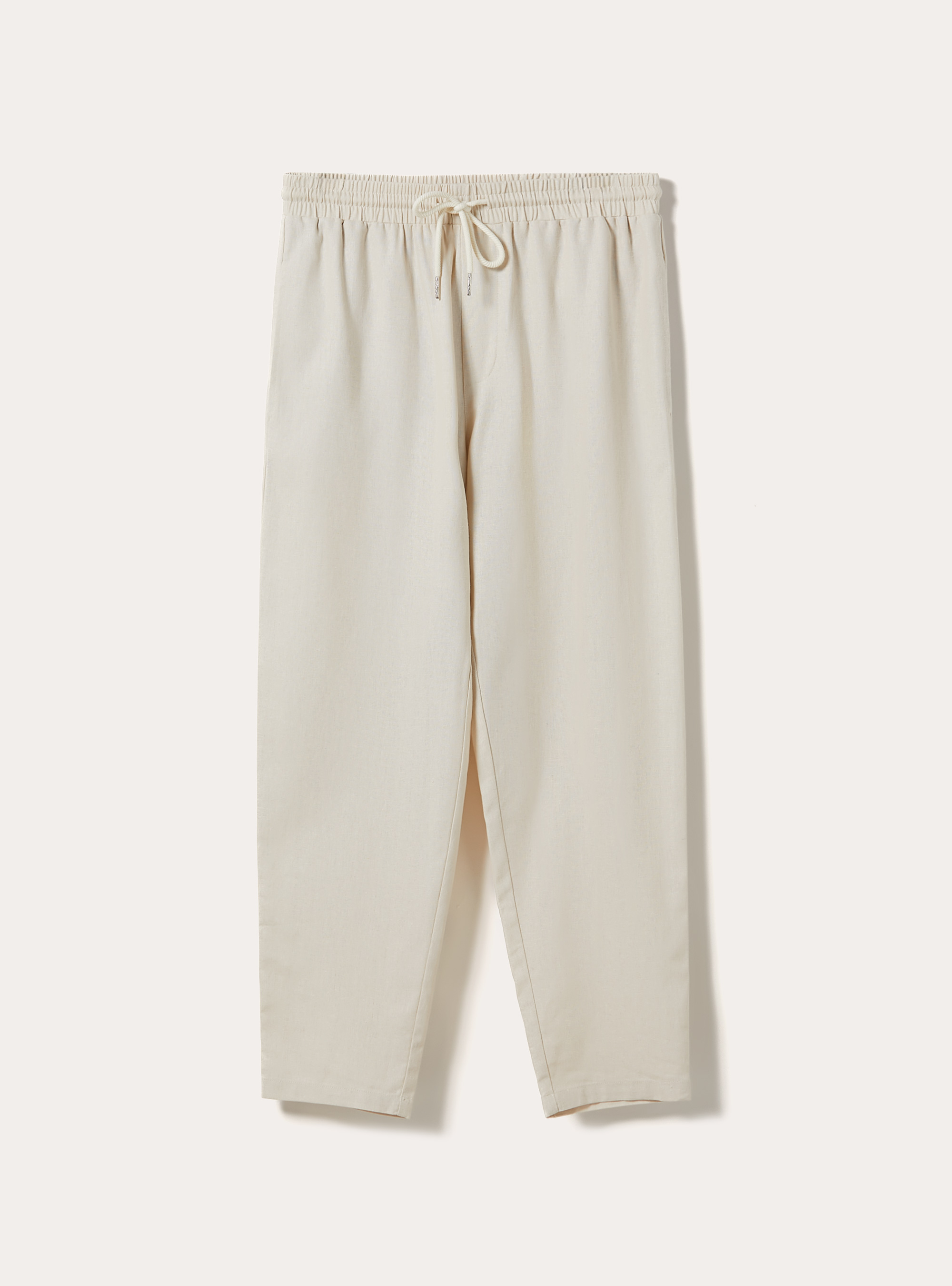 Linen Blend Jogger Trousers, BG2 BEIGE MEDIUM