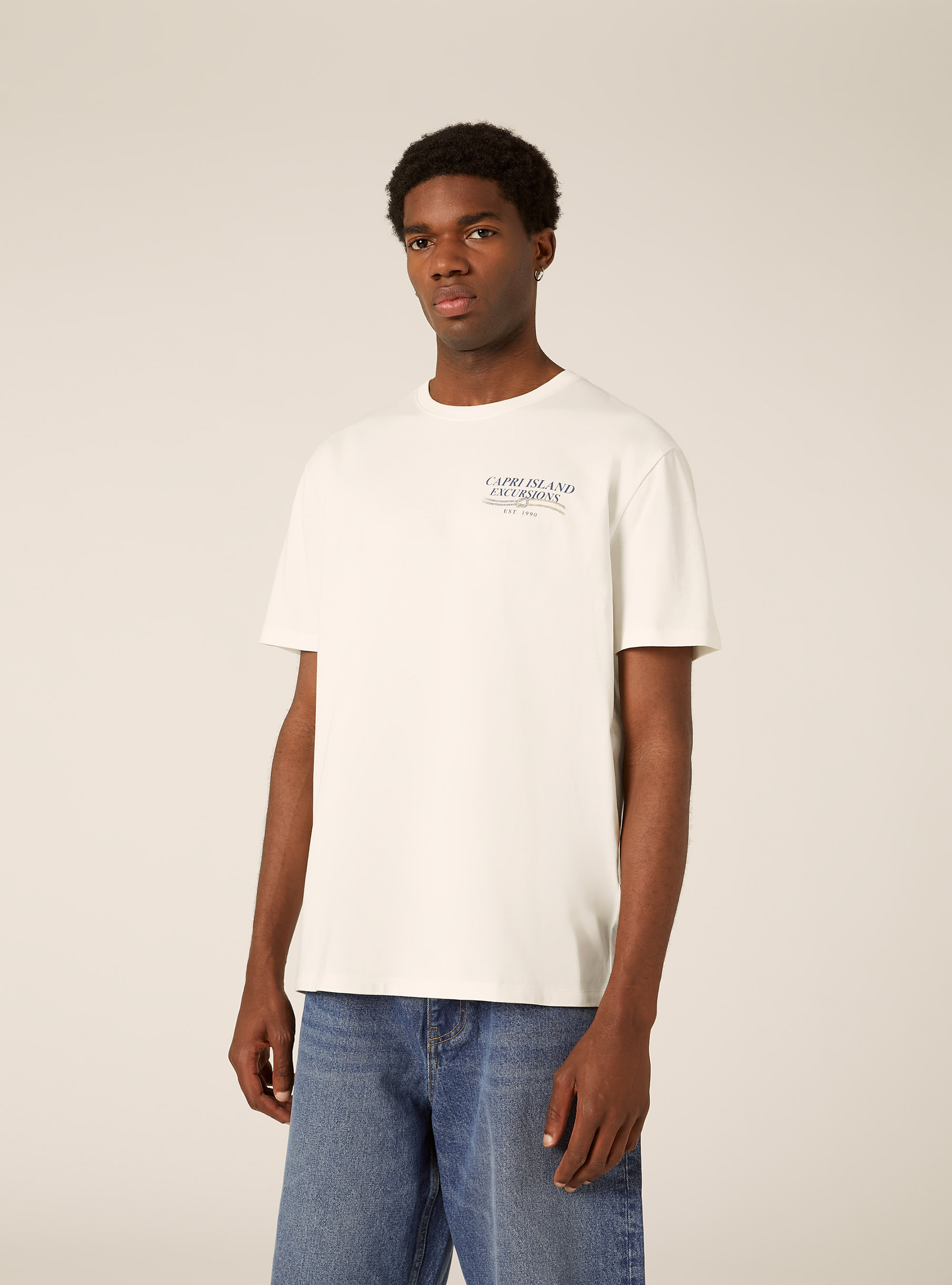 Boxy Fit T-Shirt Capri Amore Mio, WH2 WHITE