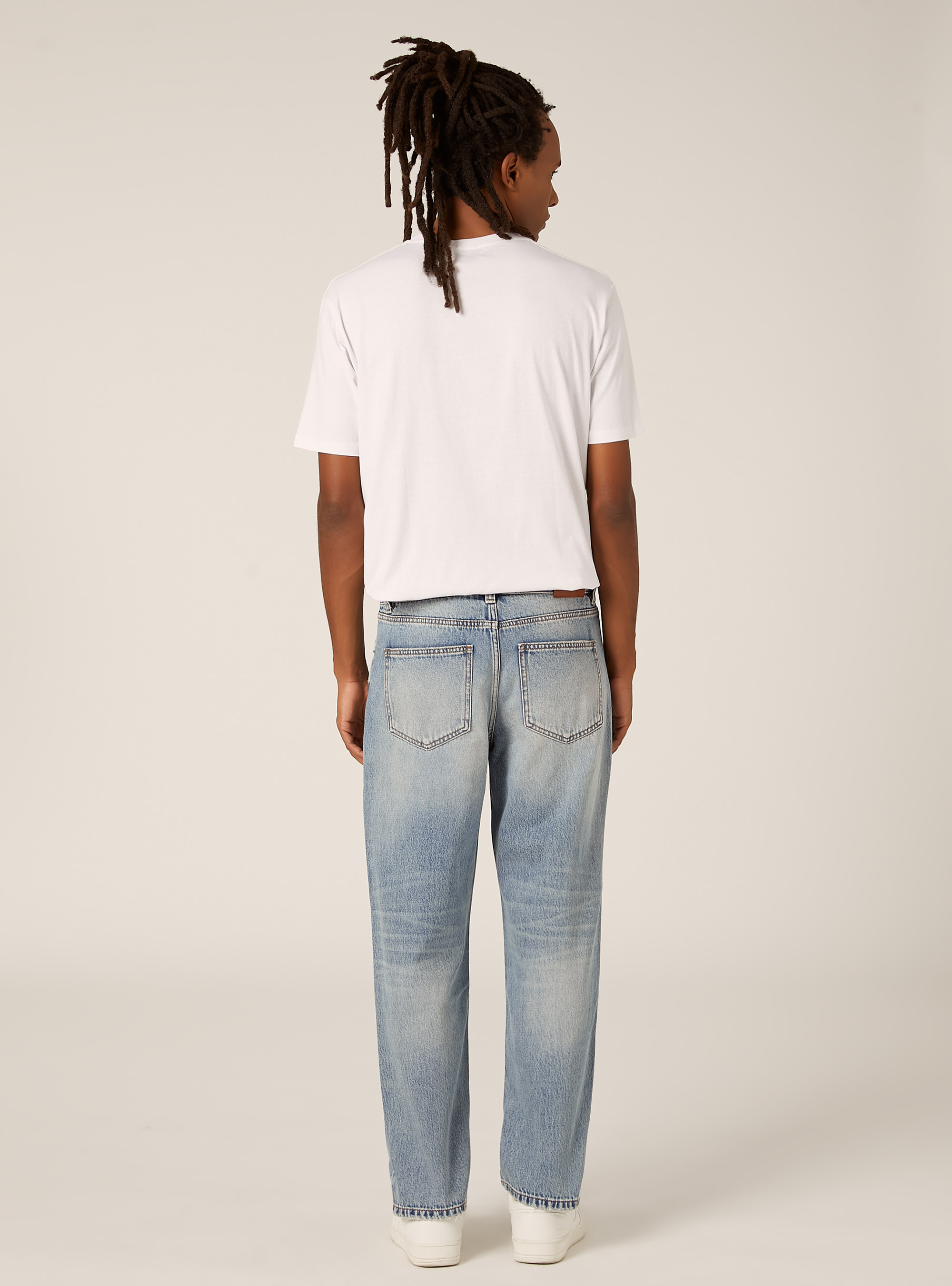 Jeans coupe fusel&eacute;e, D005 LIGHT BLUE