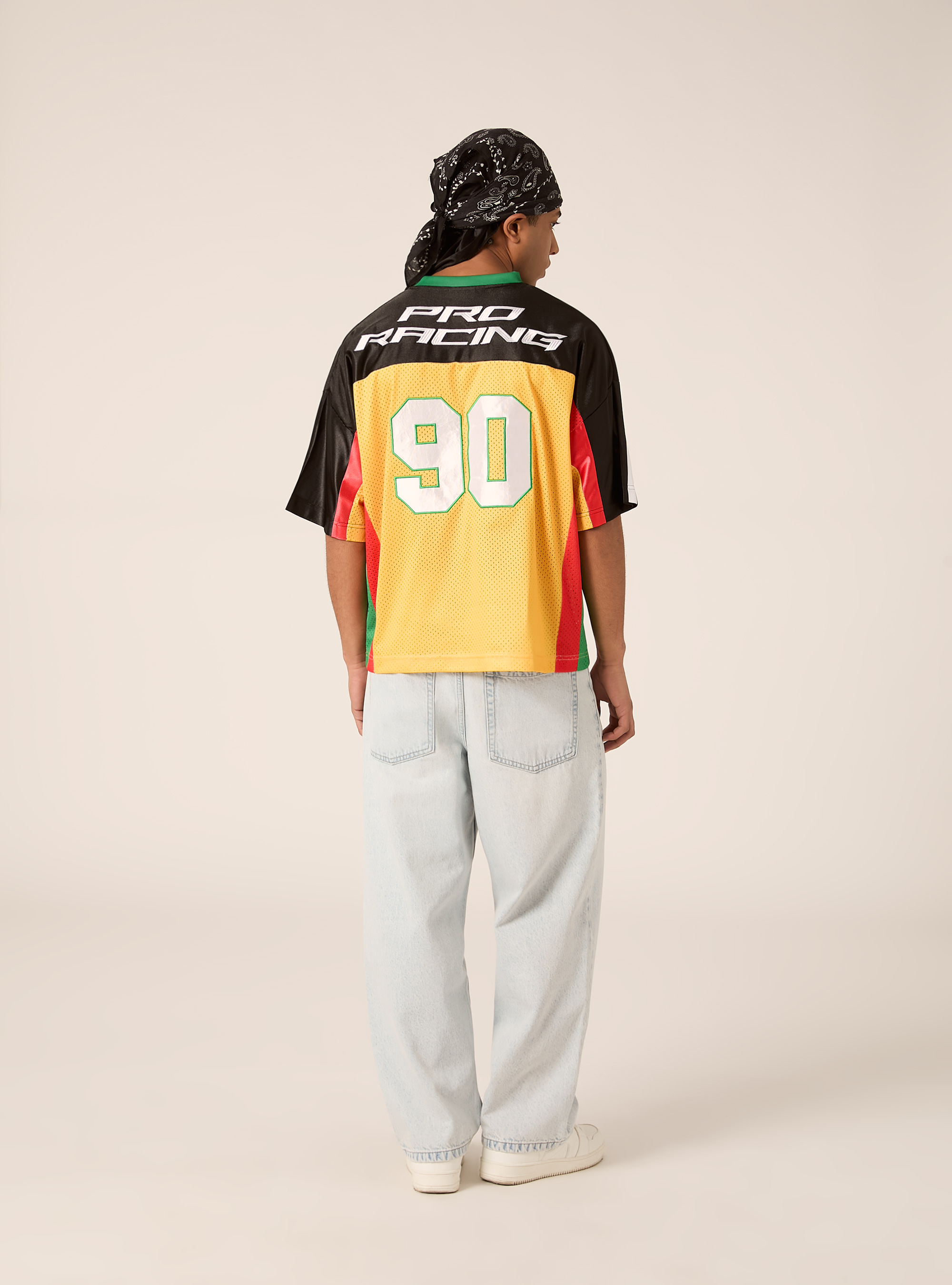 Camiseta de f&uacute;tbol con parches, YE2 YELLOW MEDIUM