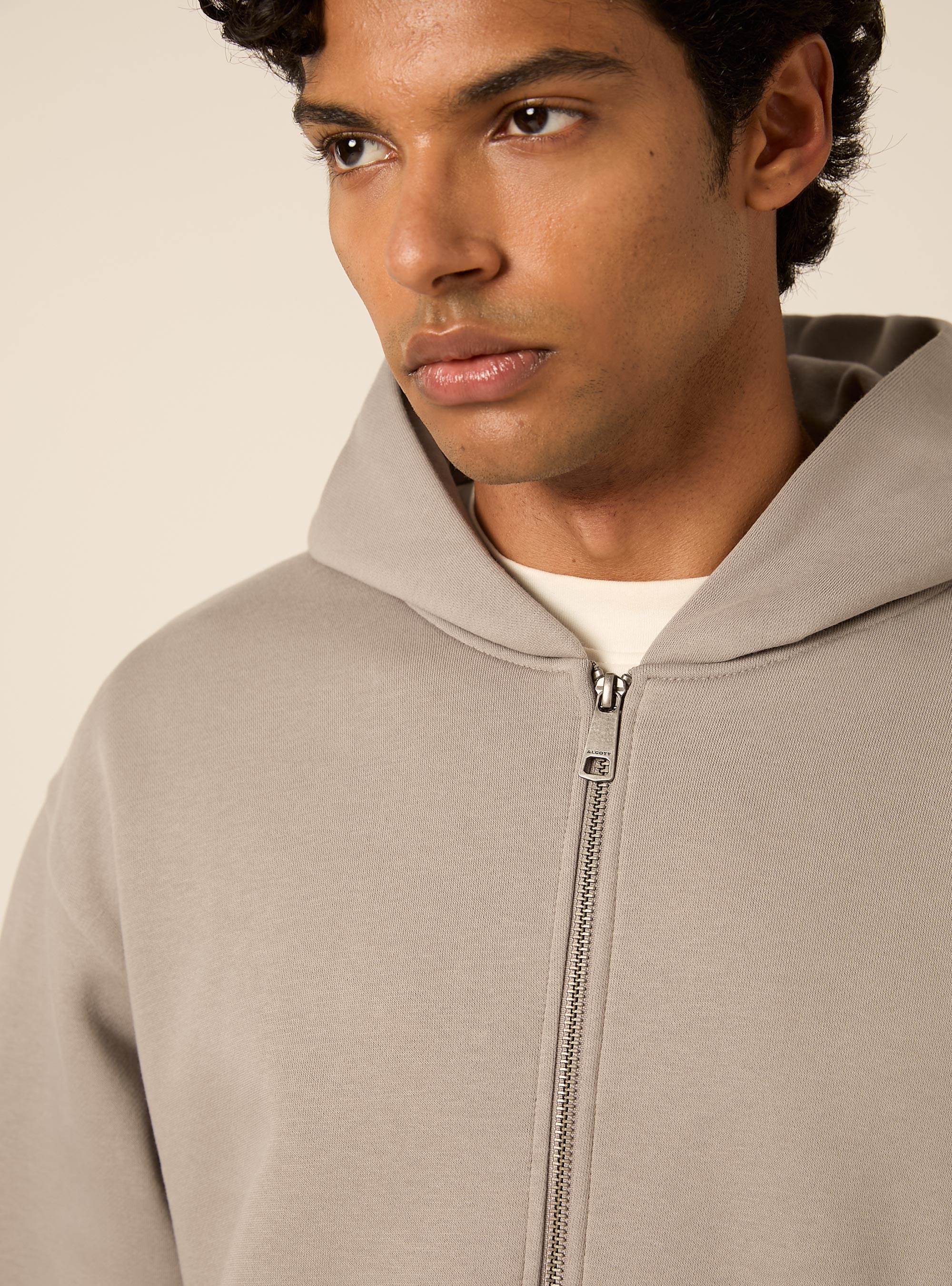 Boxy fit kapuzenjacke mit rei&szlig;verschluss, GY2 GREY MEDIUM