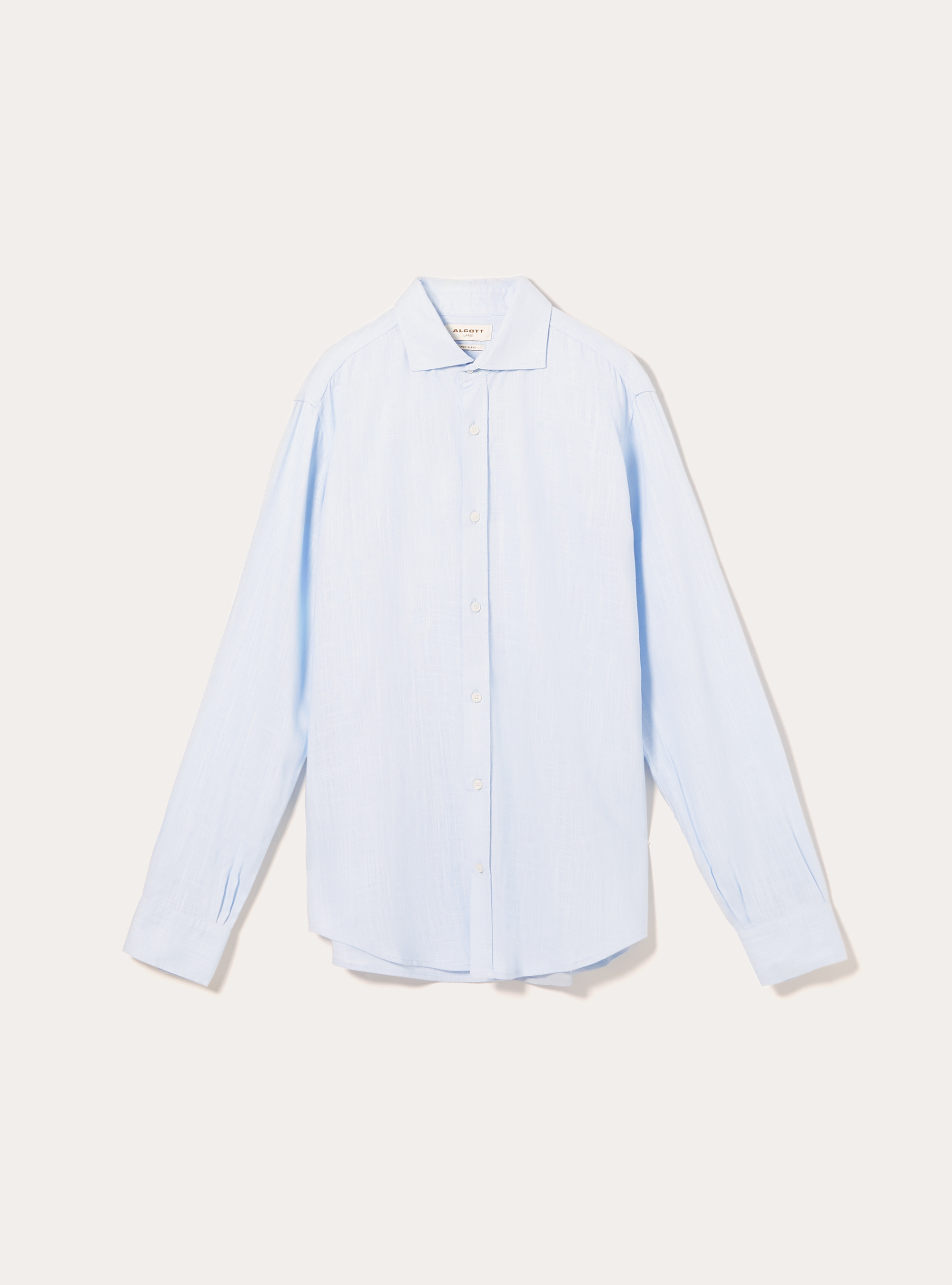 Chemise en lin m&eacute;lang&eacute;, AZ2 AZURE MEDIUM