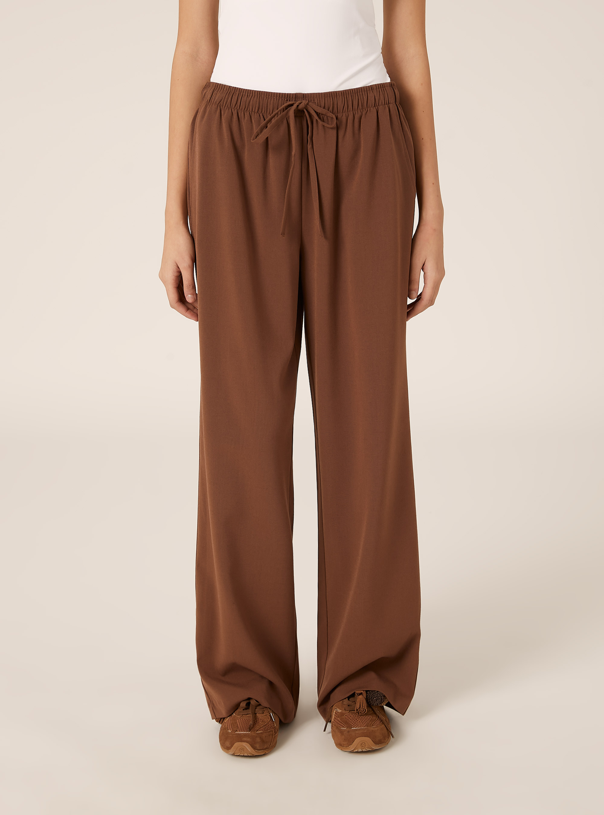 Pantalones elegantes con cord&oacute;n, BR2 BROWN MEDIUM