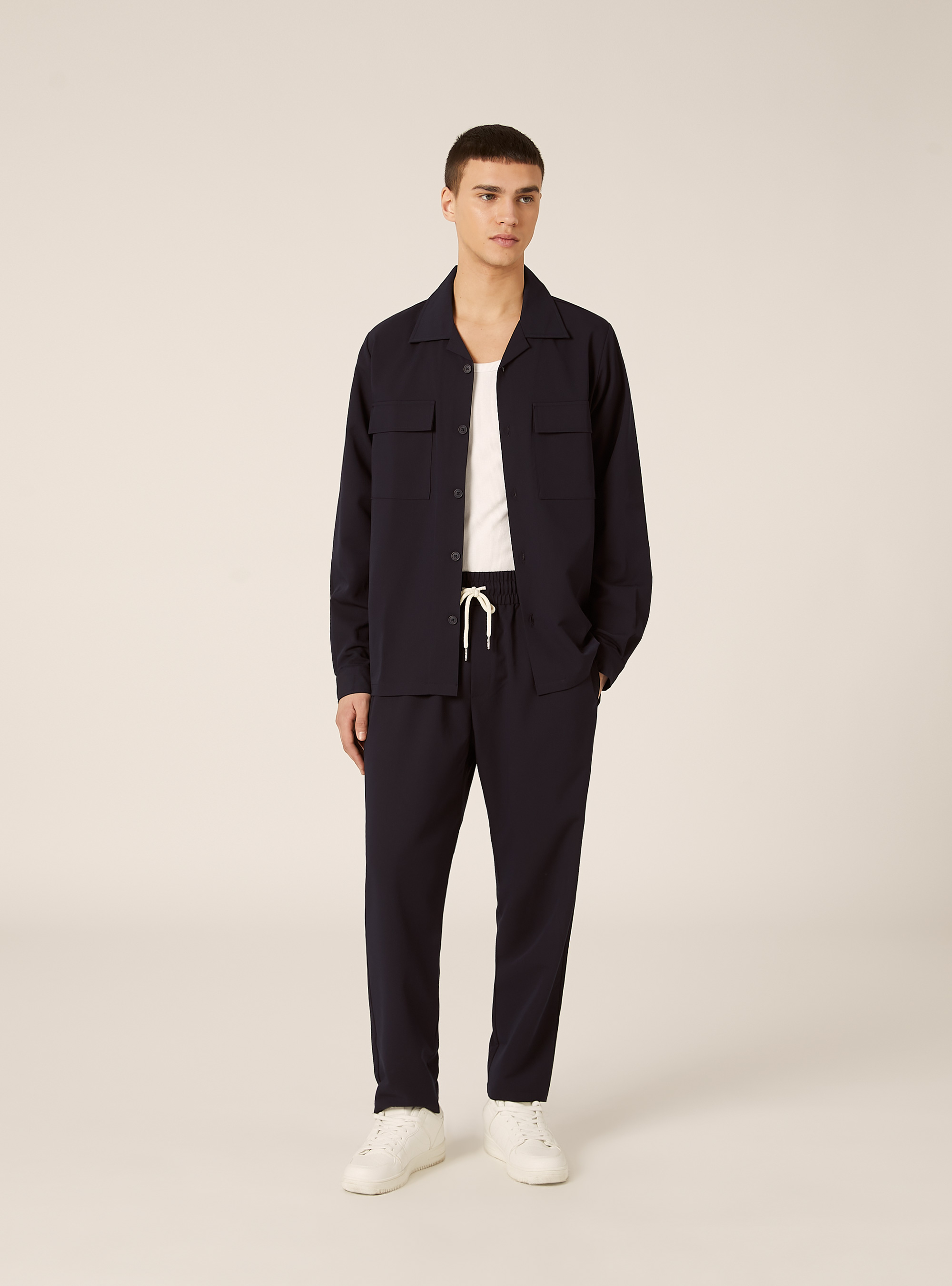 Carrot fit jogger pants, NA1 NAVY DARK