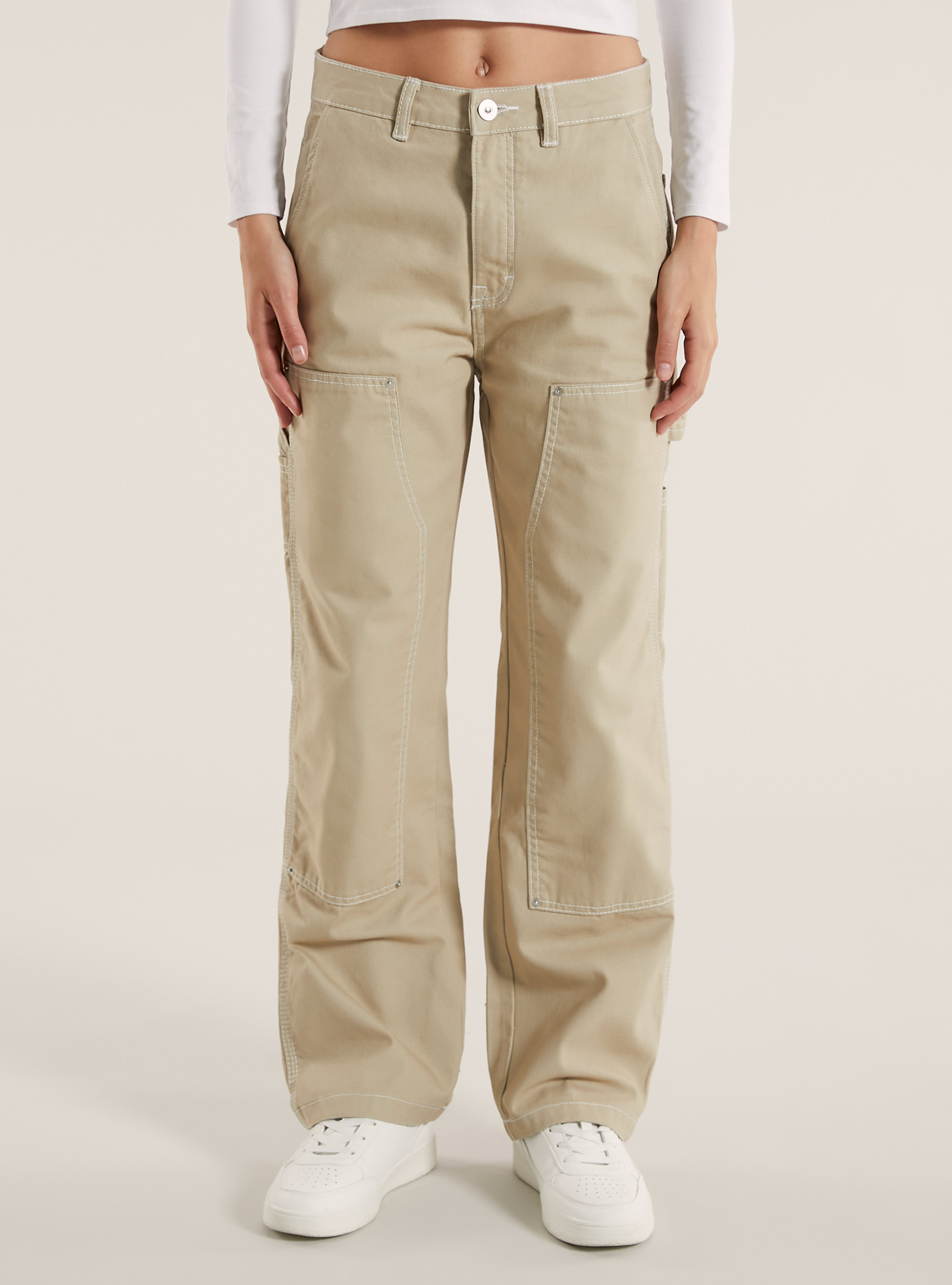 Pantalon en toile charpentier, BG2 BEIGE MEDIUM