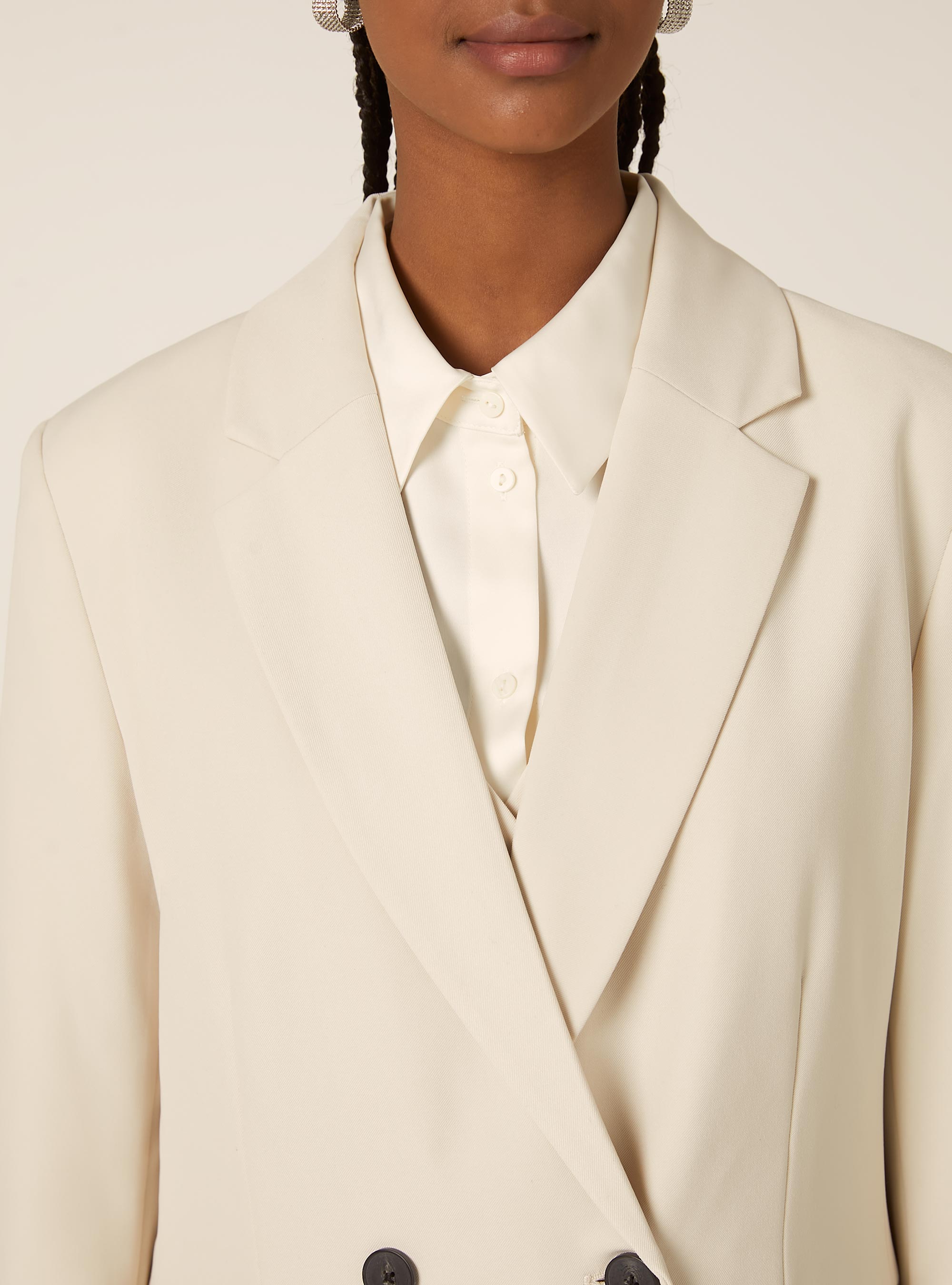 Blazer crois&eacute; sur mesure, BG2 BEIGE MEDIUM