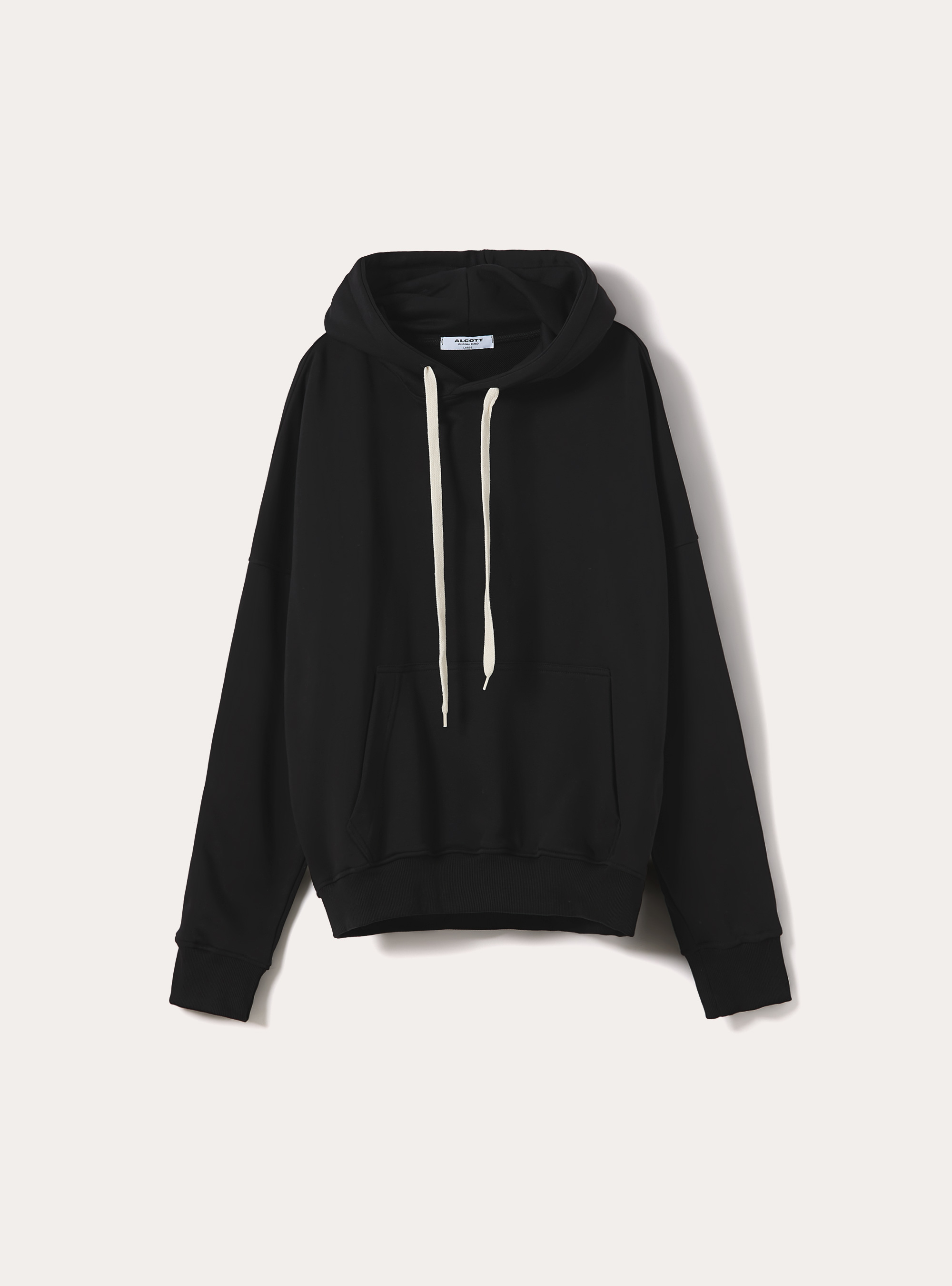 Sudadera Boxy con Estampado en Relieve, BK1 BLACK