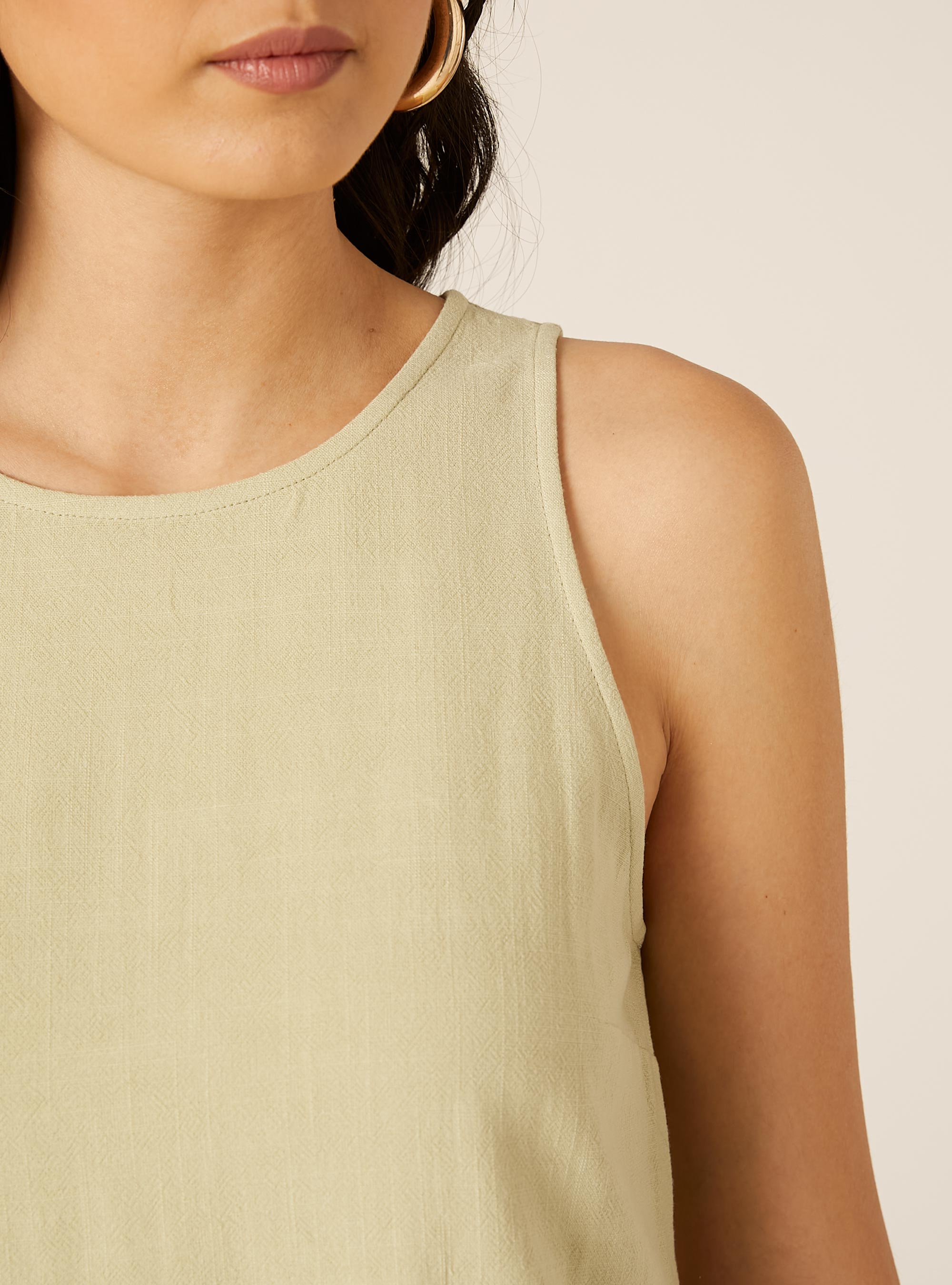 Basic-Tanktop aus Leinenmix, KY3 KAKY LIGHT