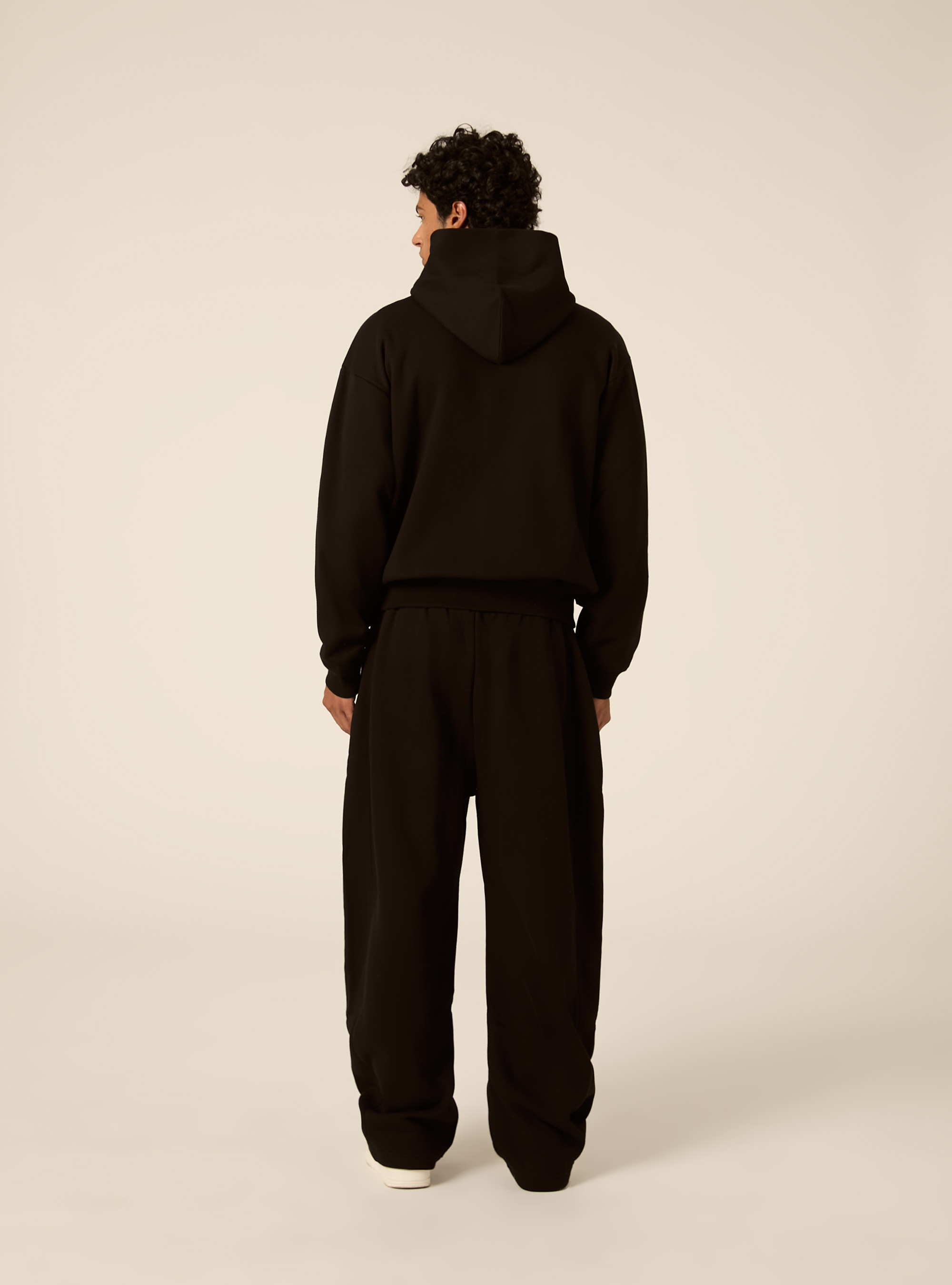 Sweat &agrave; capuche zipp&eacute; coupe boxy, BK1 BLACK