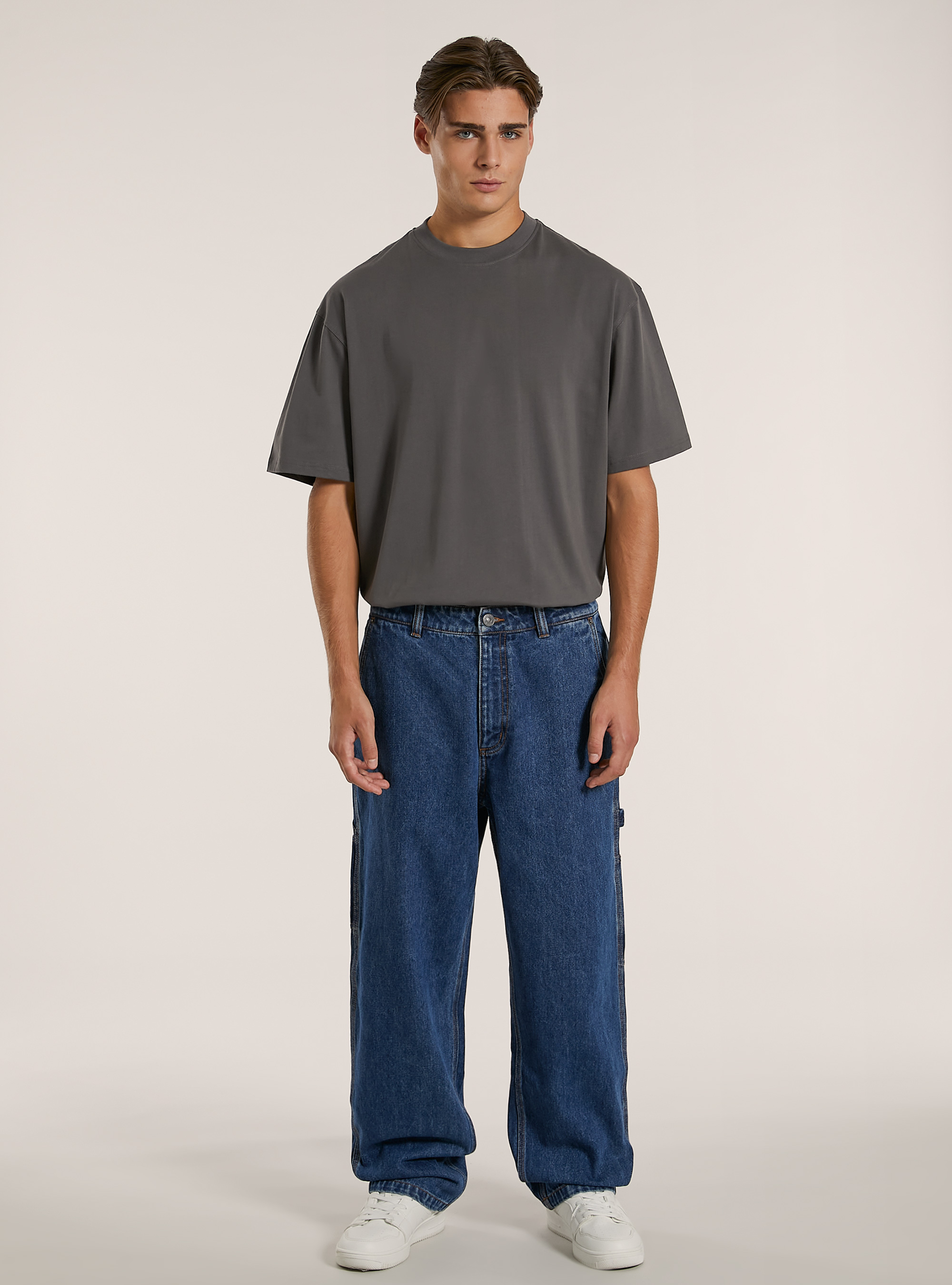 Jeans de charpentier ouvrier, D003 MEDIUM BLUE