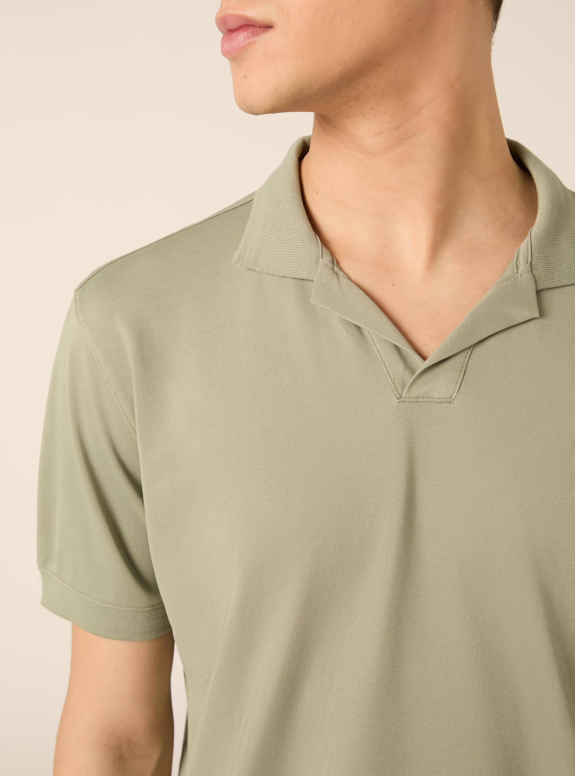 Polo AIRes en piqu&eacute; el&aacute;stico, KY2 KAKY MEDIUM