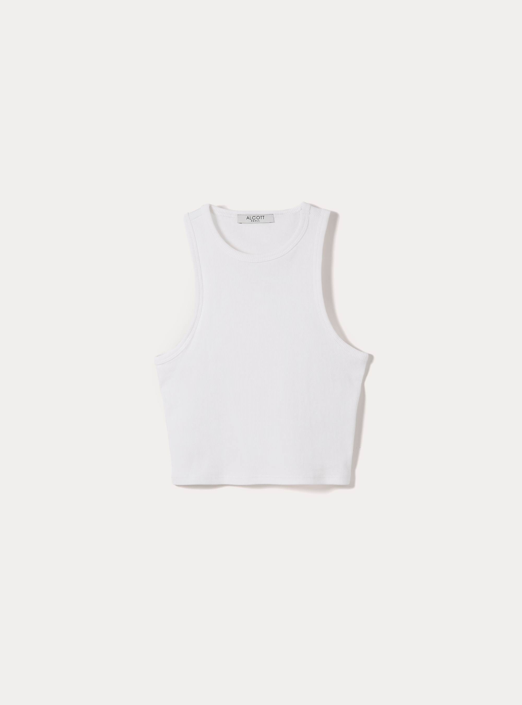 Camiseta sin mangas corta de canal&eacute;, WH3 WHITE