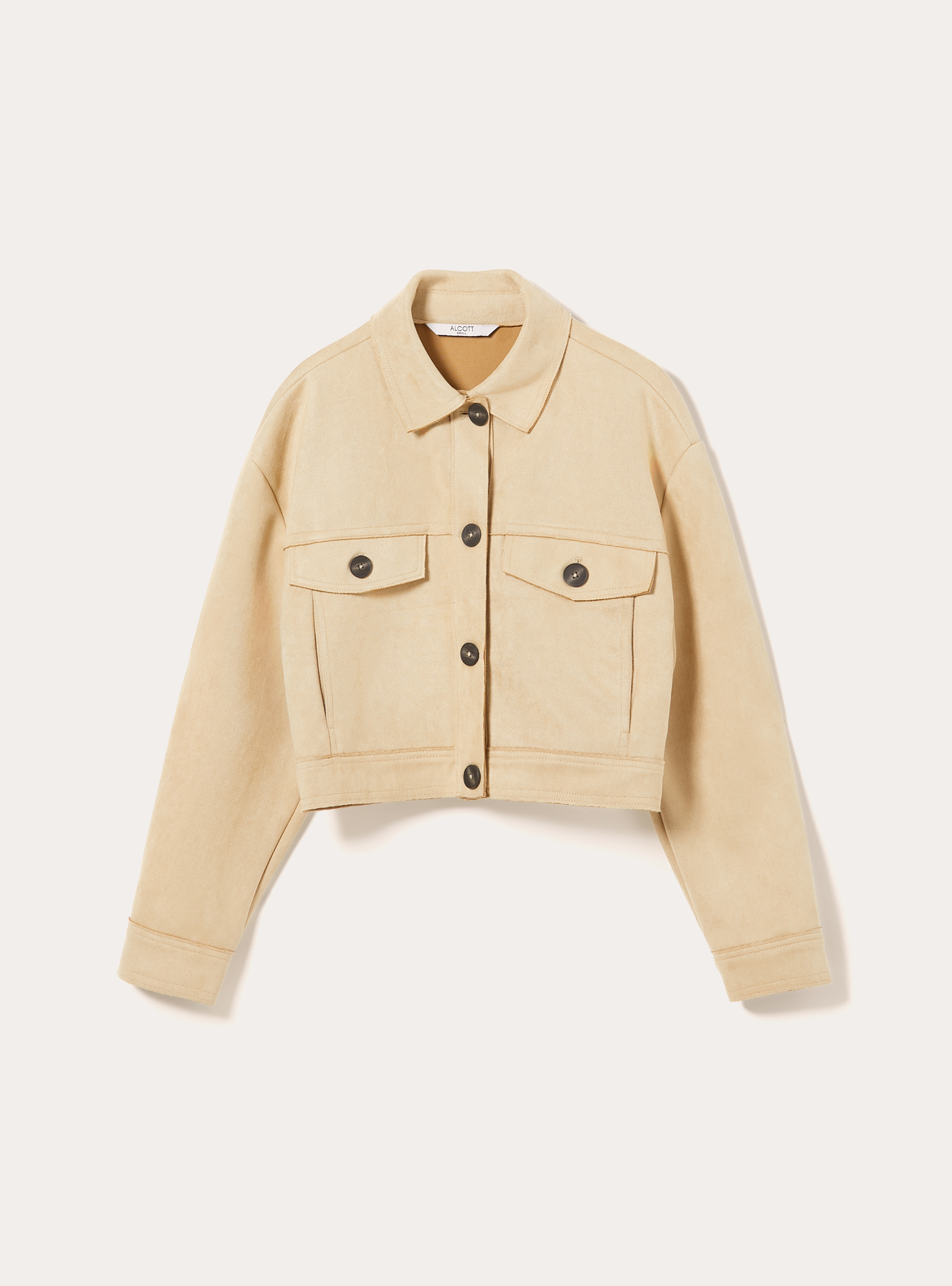 Veste chemise effet daim, BG3 BEIGE LIGHT