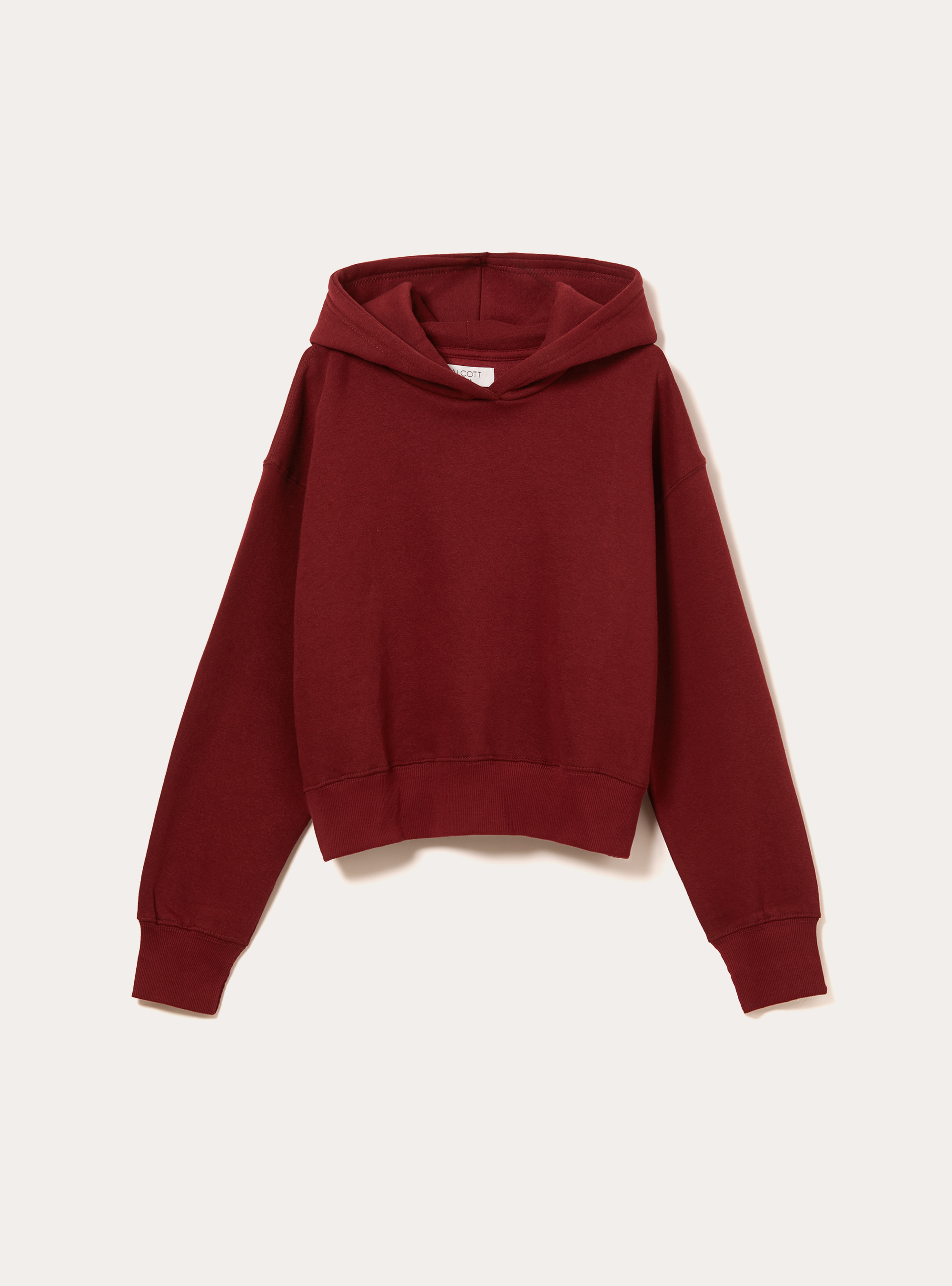 Sweat &agrave; capuche coupe boxy, BO1 BORDEAUX DARK