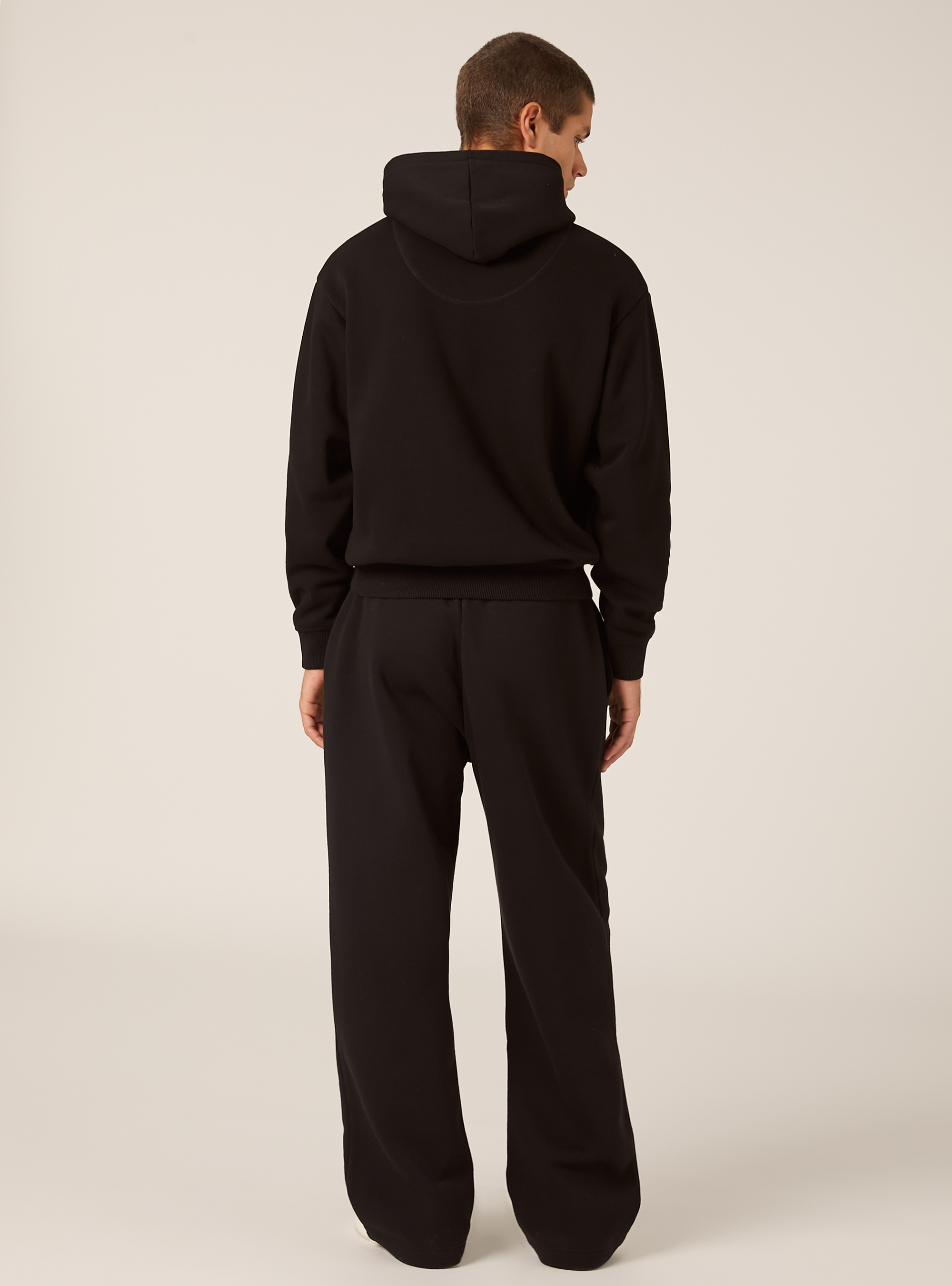 Sweat &agrave; capuche coupe boxy, BK1 BLACK