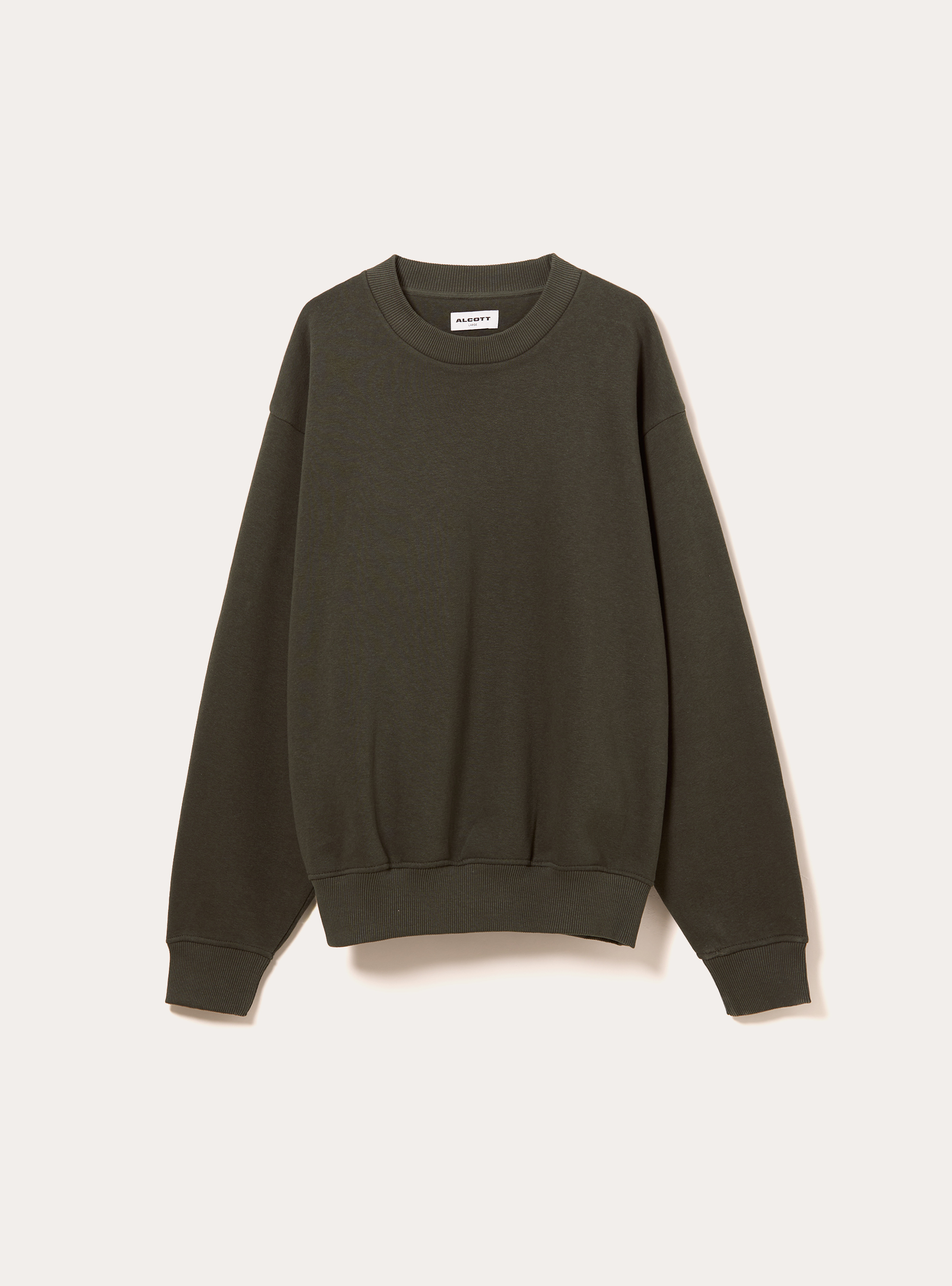 Sweat-shirt &agrave; col rond et coupe carr&eacute;e, KY1 KAKY DARK