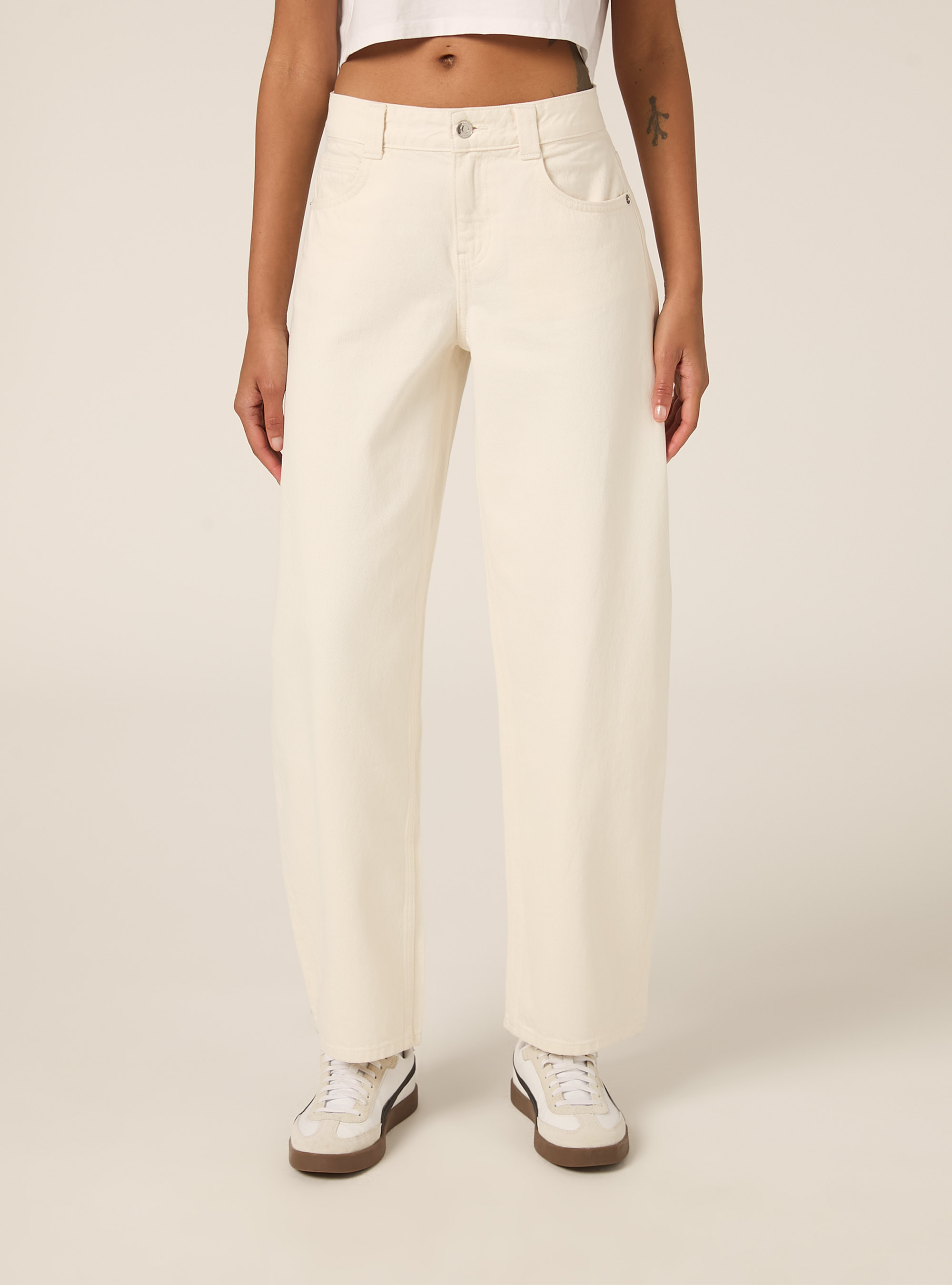 Balloon fit pants, WH1 OFF WHITE