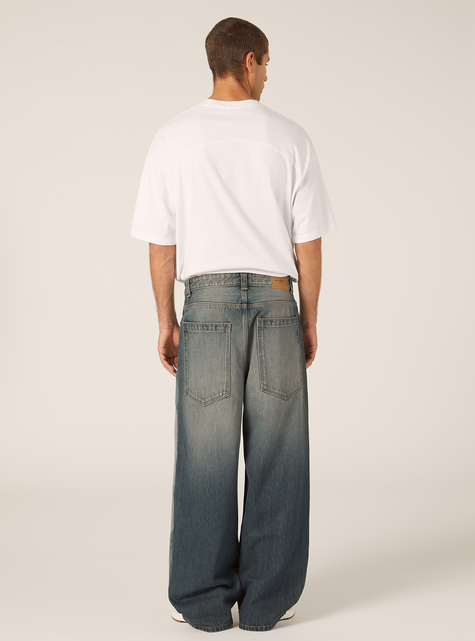 Jeans coupe super baggy, D100 BLUE DARK OVERDYE