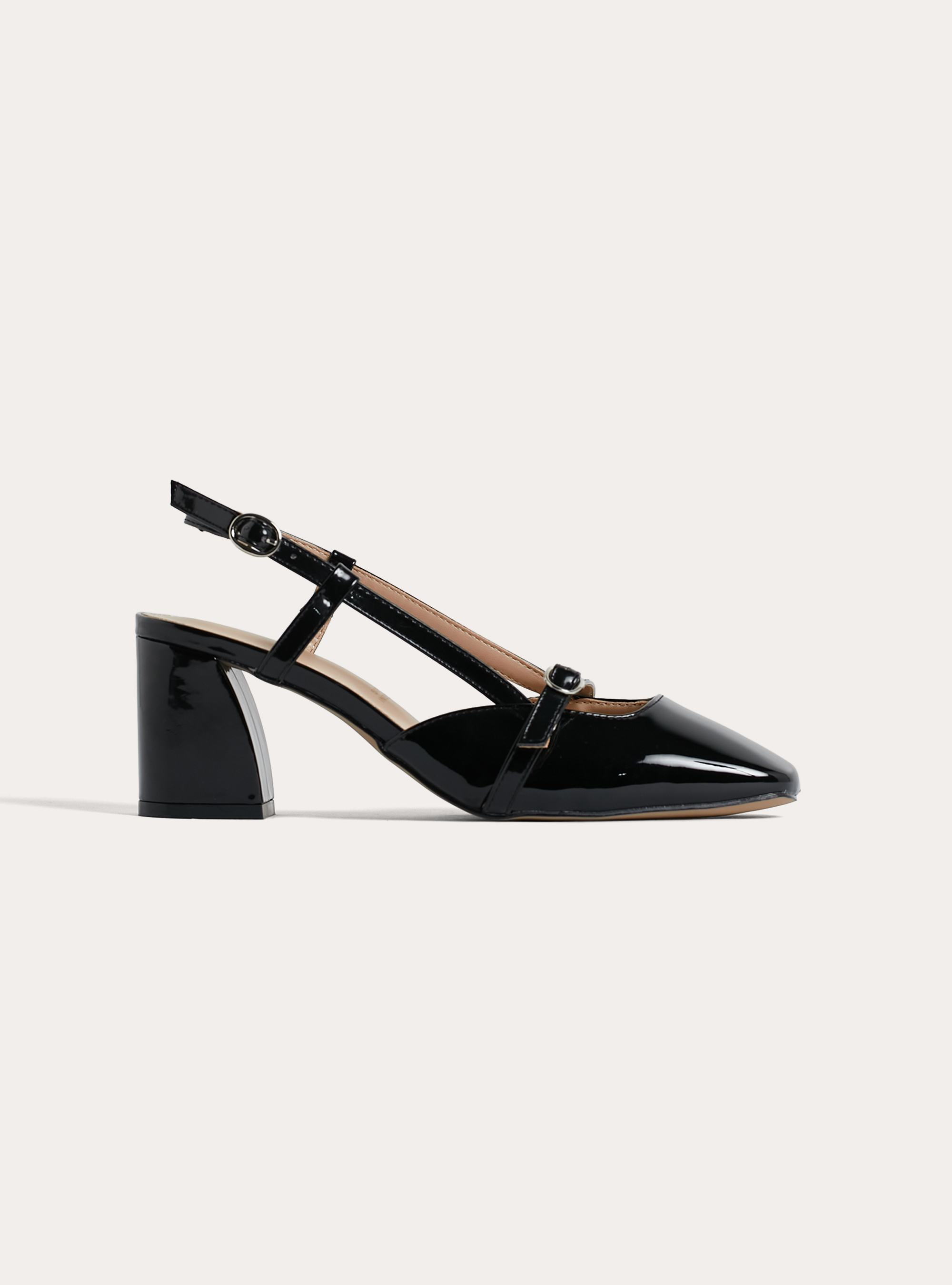 Square-toe pumps, BK1 BLACK