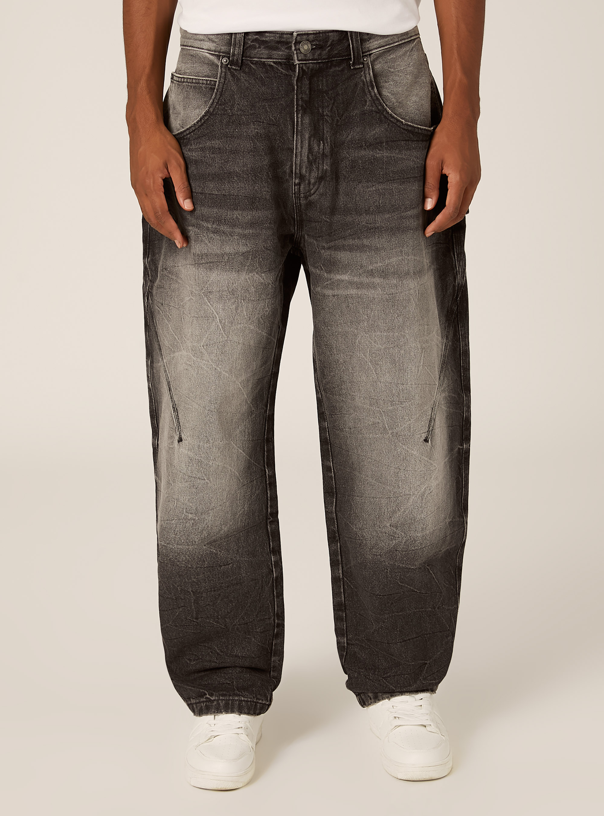 Balloon Carpenter Jeans, D000 BLACK