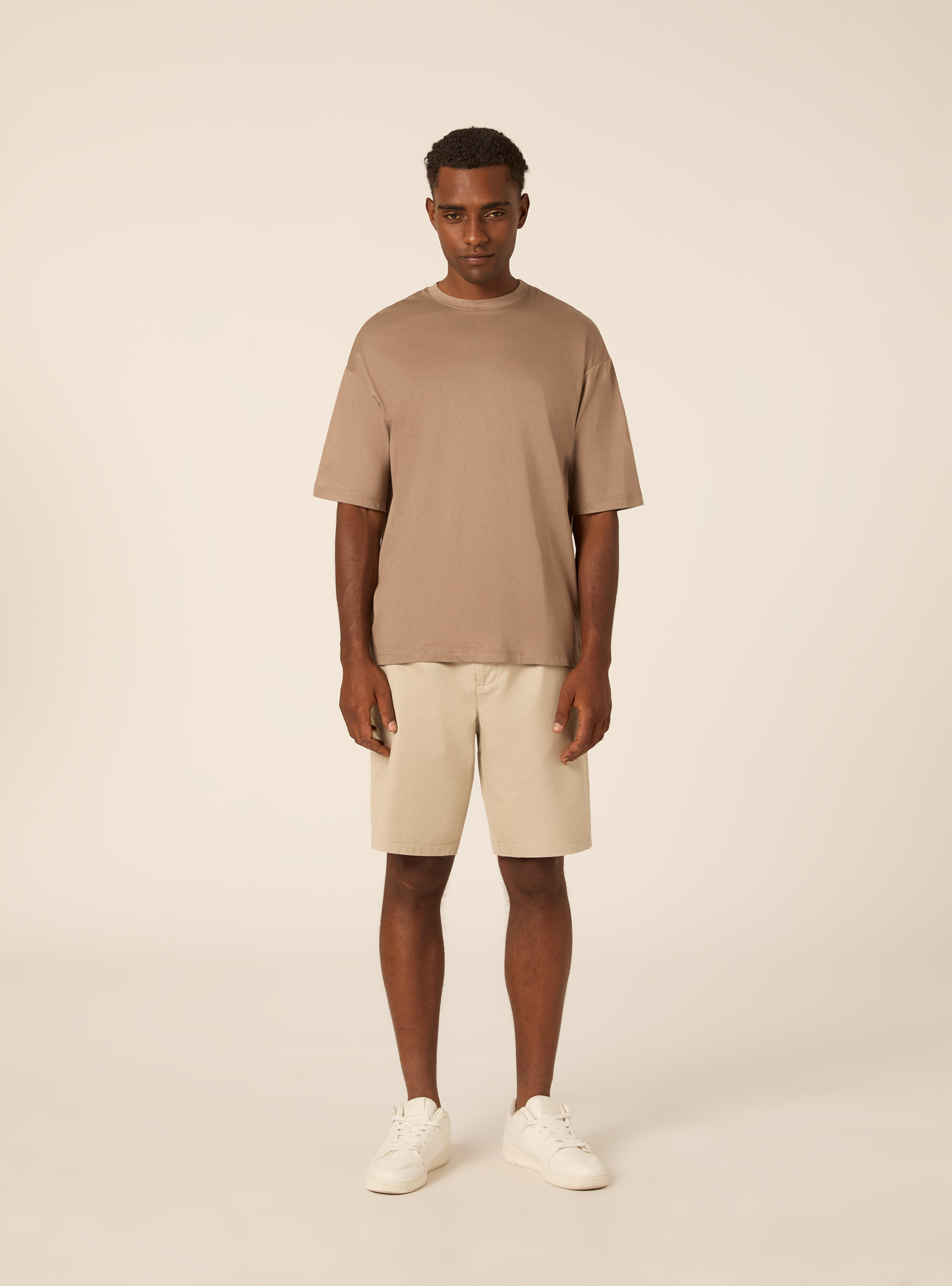 Boxy fit T-shirt, BR3 BROWN LIGHT