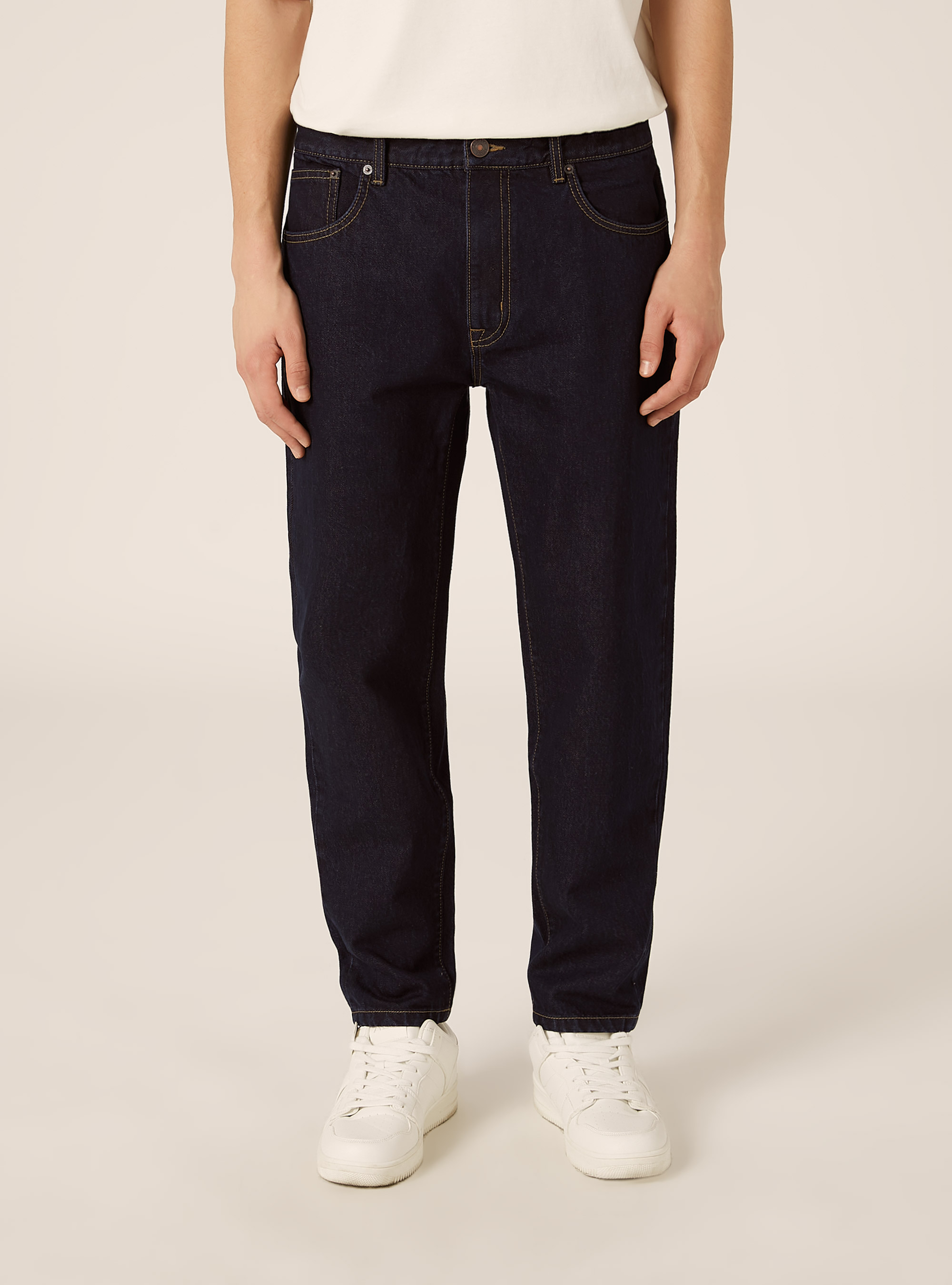 Loose fit jeans, D001 DEEP BLUE