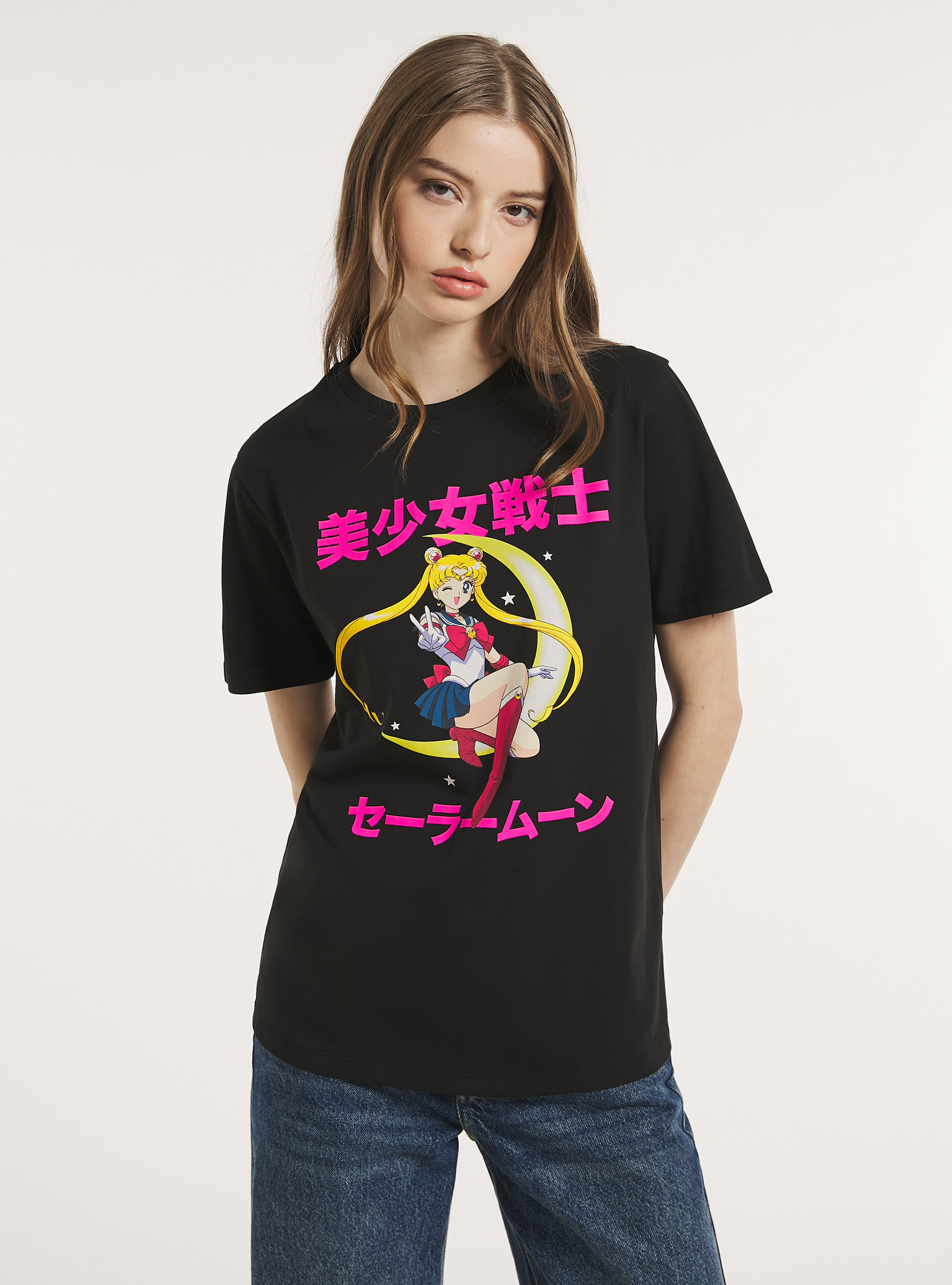 T-shirt Sailor Moon / Alcott, BK1 BLACK