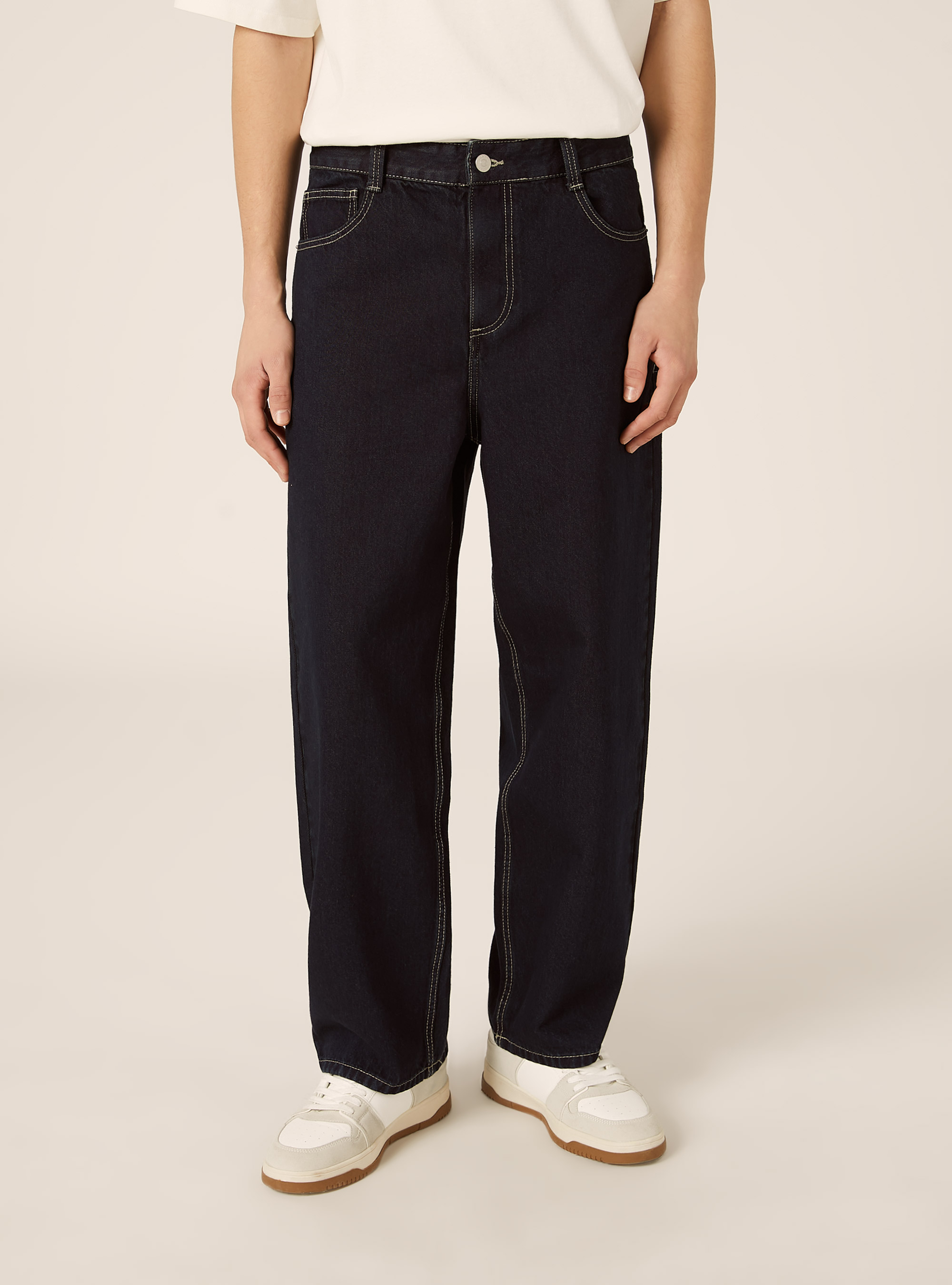 Super Baggy Fit Jeans, D001 DEEP BLUE