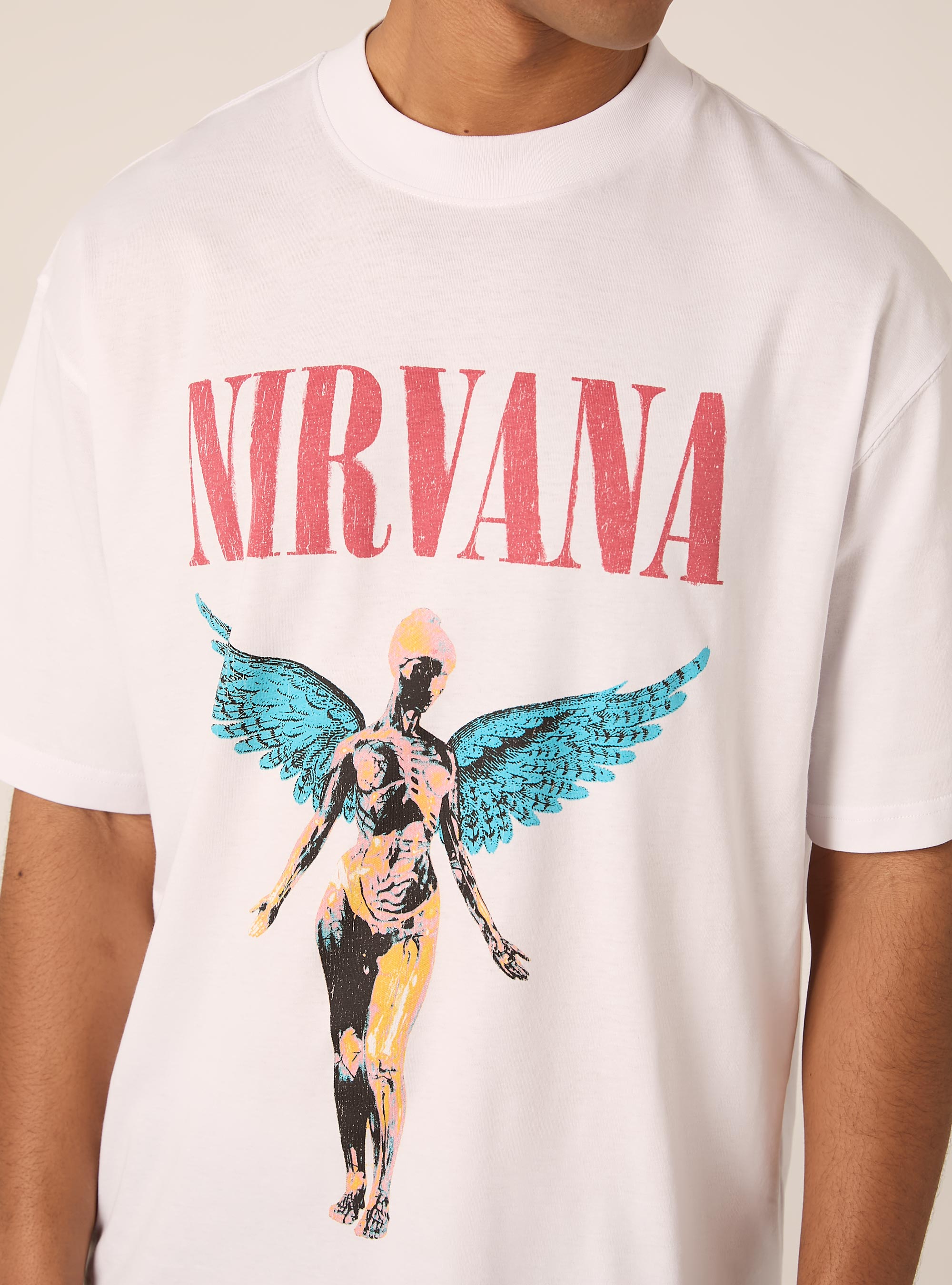 Camiseta boxy fit Nirvana / Alcott, WH3 WHITE