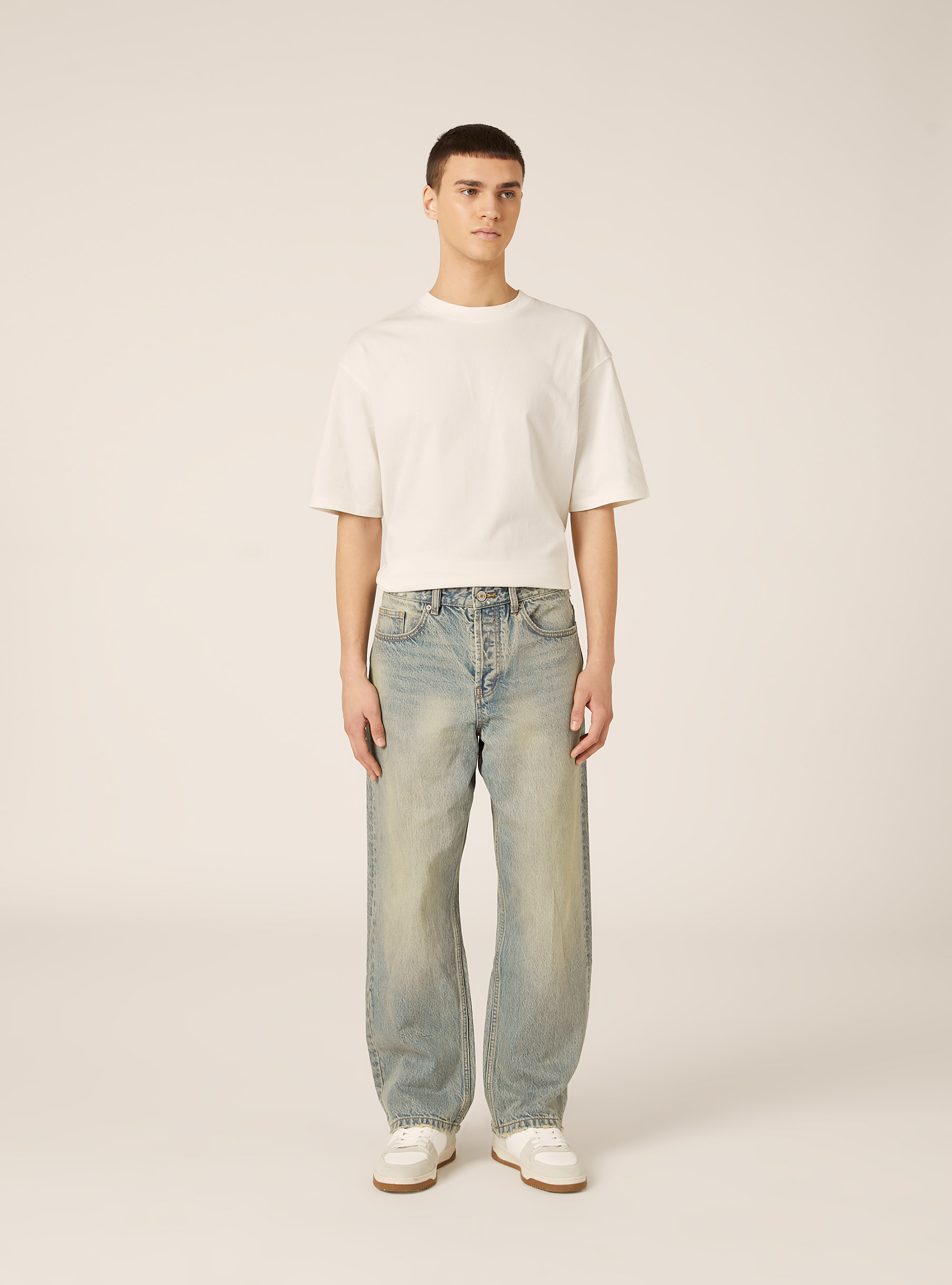 Jeans mit geradem Schnitt, D006 AZURE