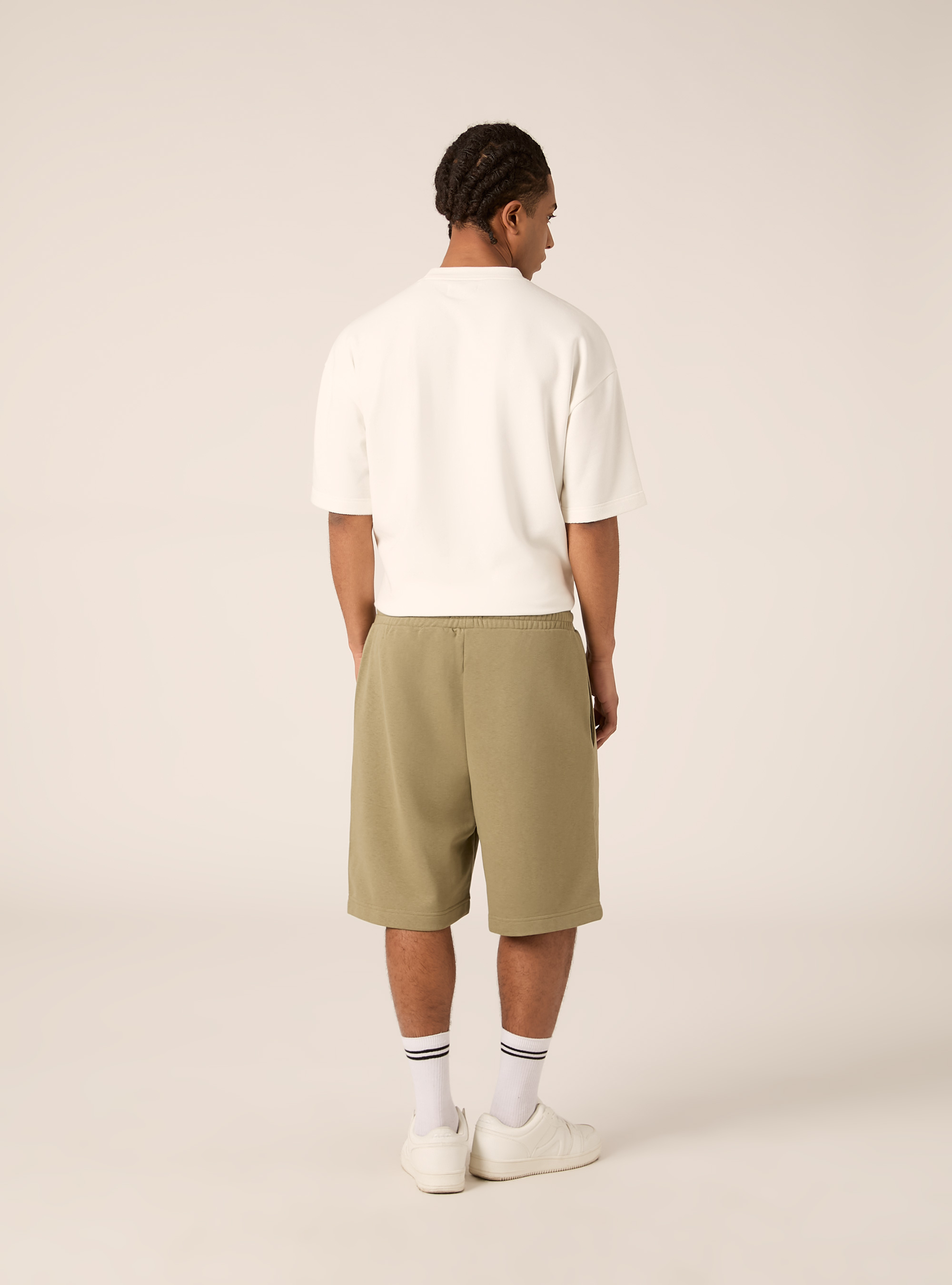 Basic French Terry Bermuda Shorts, KY2 KAKY MEDIUM