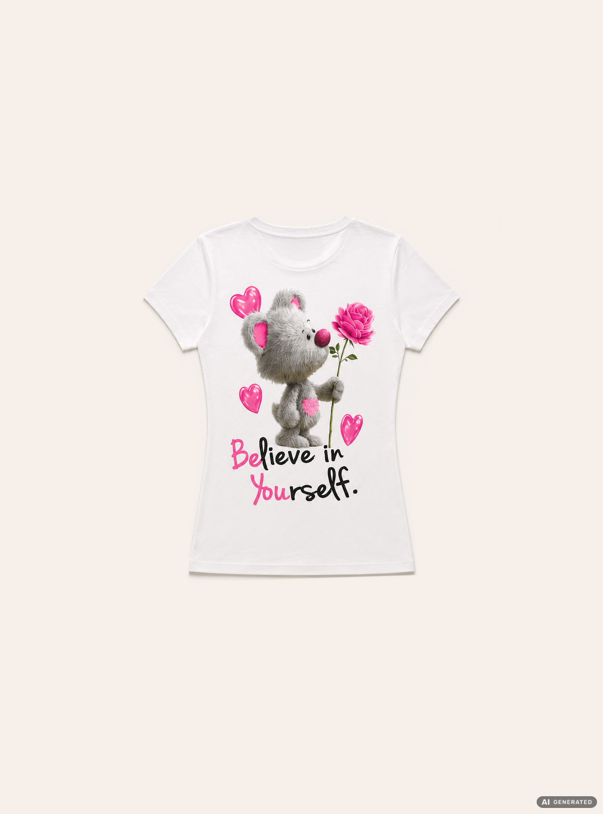 T-shirt regular con stampa, WH3 WHITE