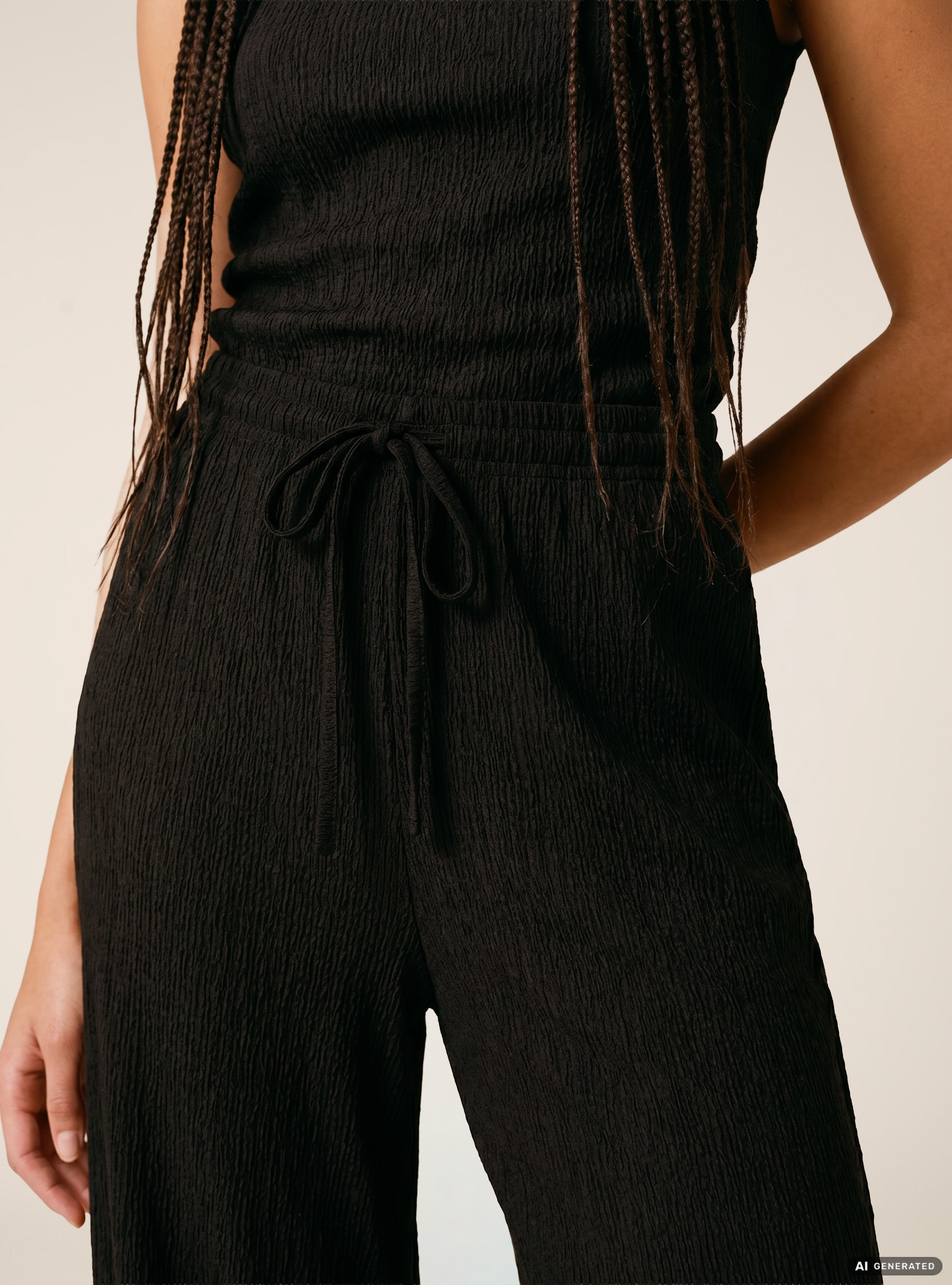 Pantaloni texturizzati, BK1 BLACK