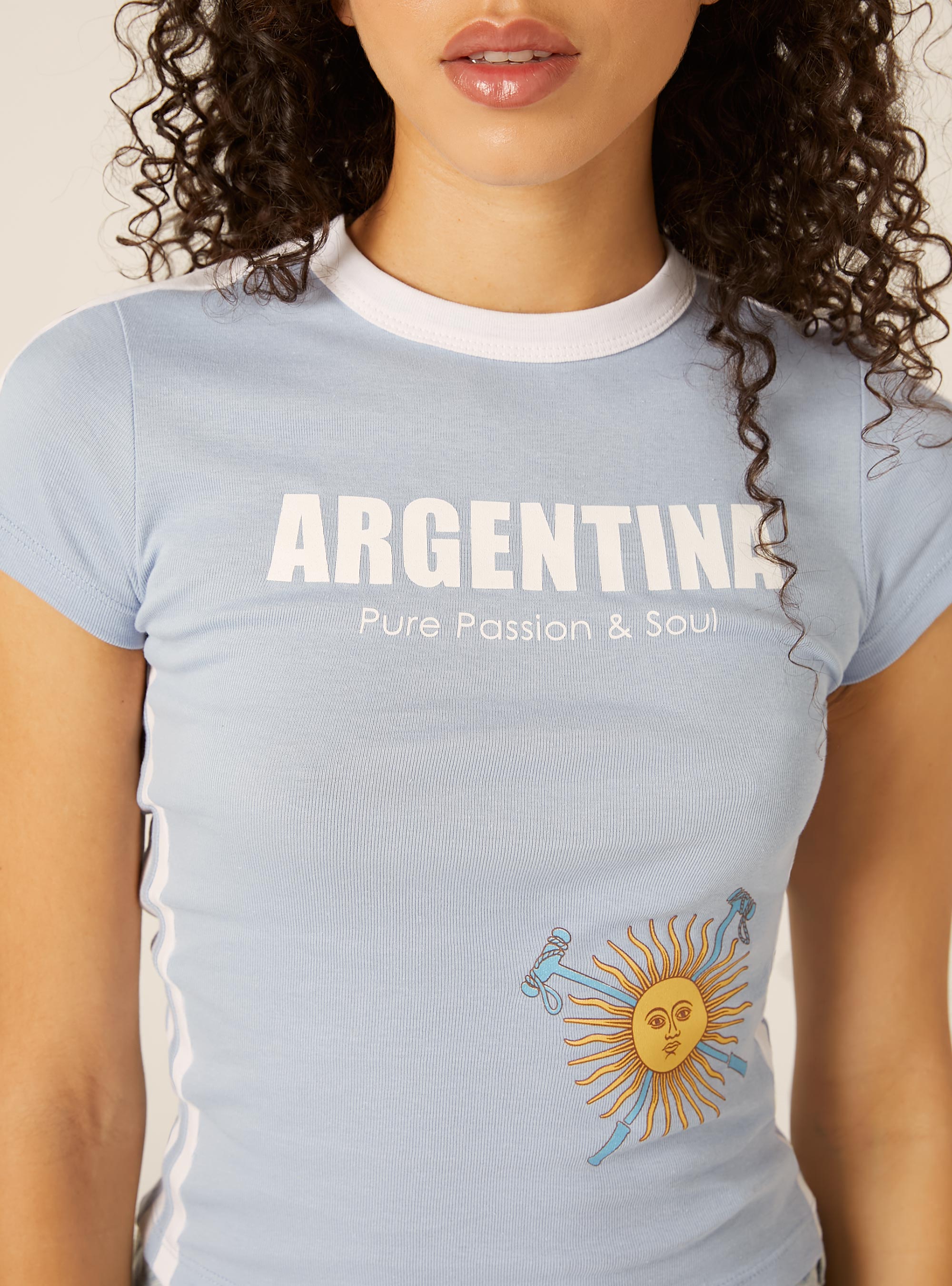 Camiseta Mundial Slim Fit, AZ2 AZURE MEDIUM