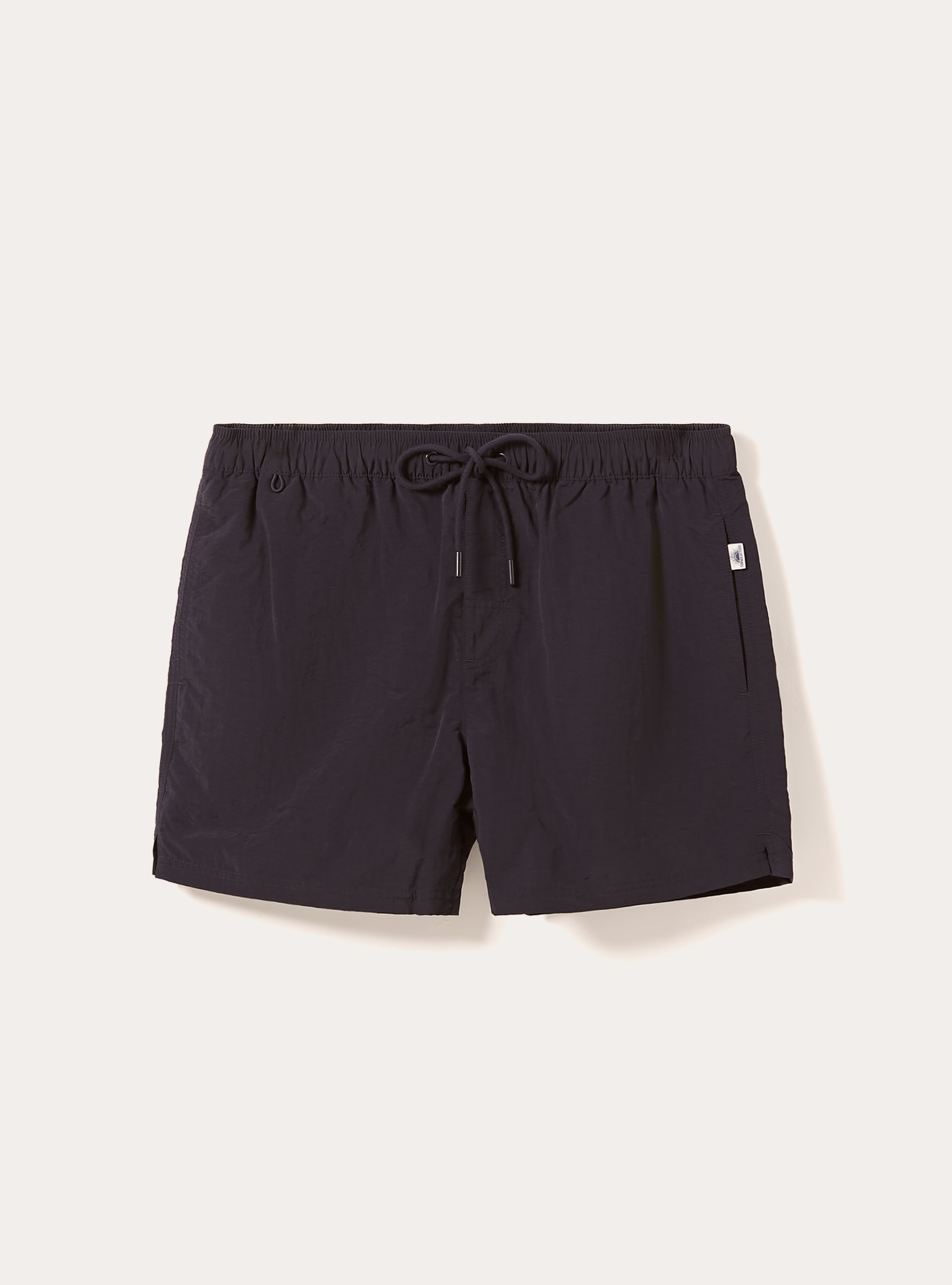 Plain-coloured swimming costume with back pocket, NA1 NAVY DARK