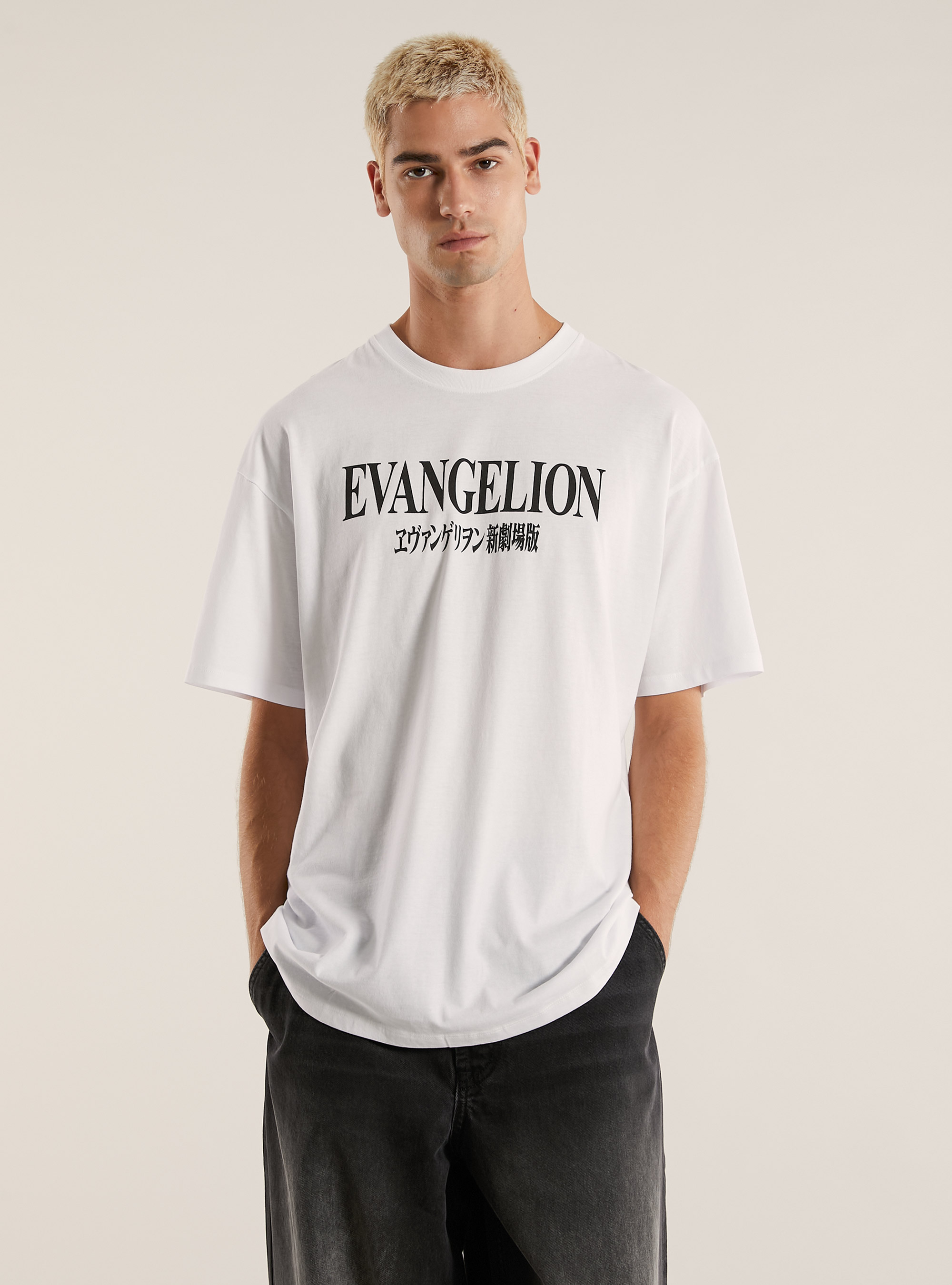 Evangelion / T-shirt Alcott, WH3 WHITE