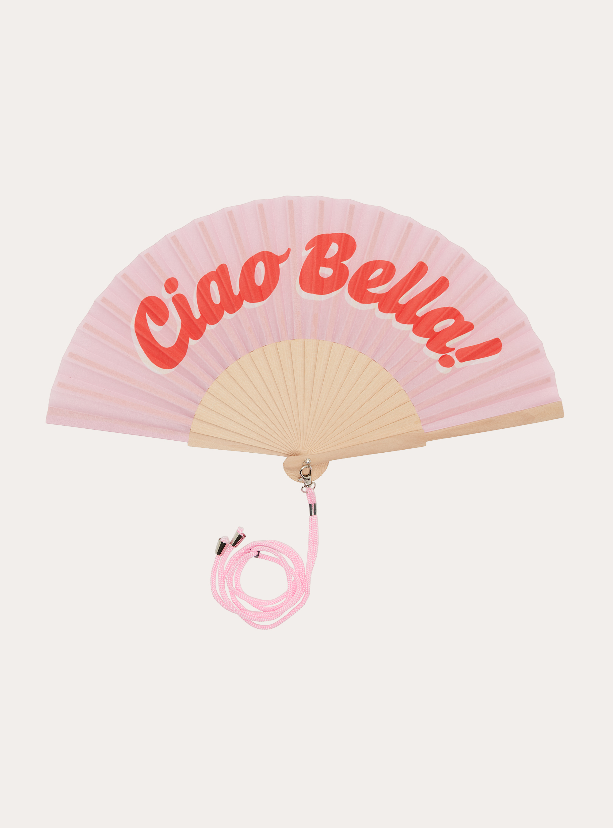 Printed Hand Fan, PK2 PINK MEDIUM
