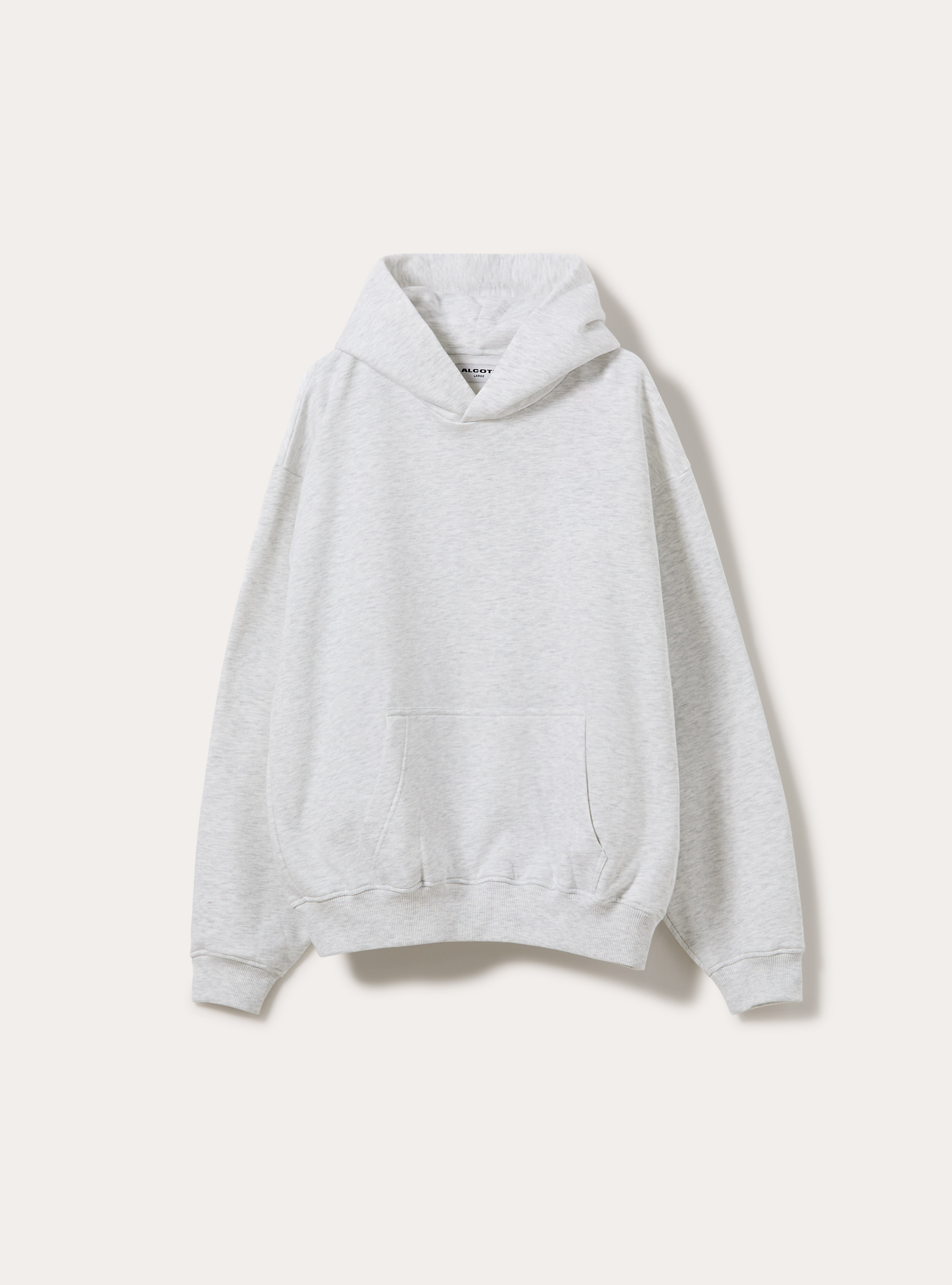 Boxy fit kapuzenpullover, MGY3 GREY MEL LIGHT