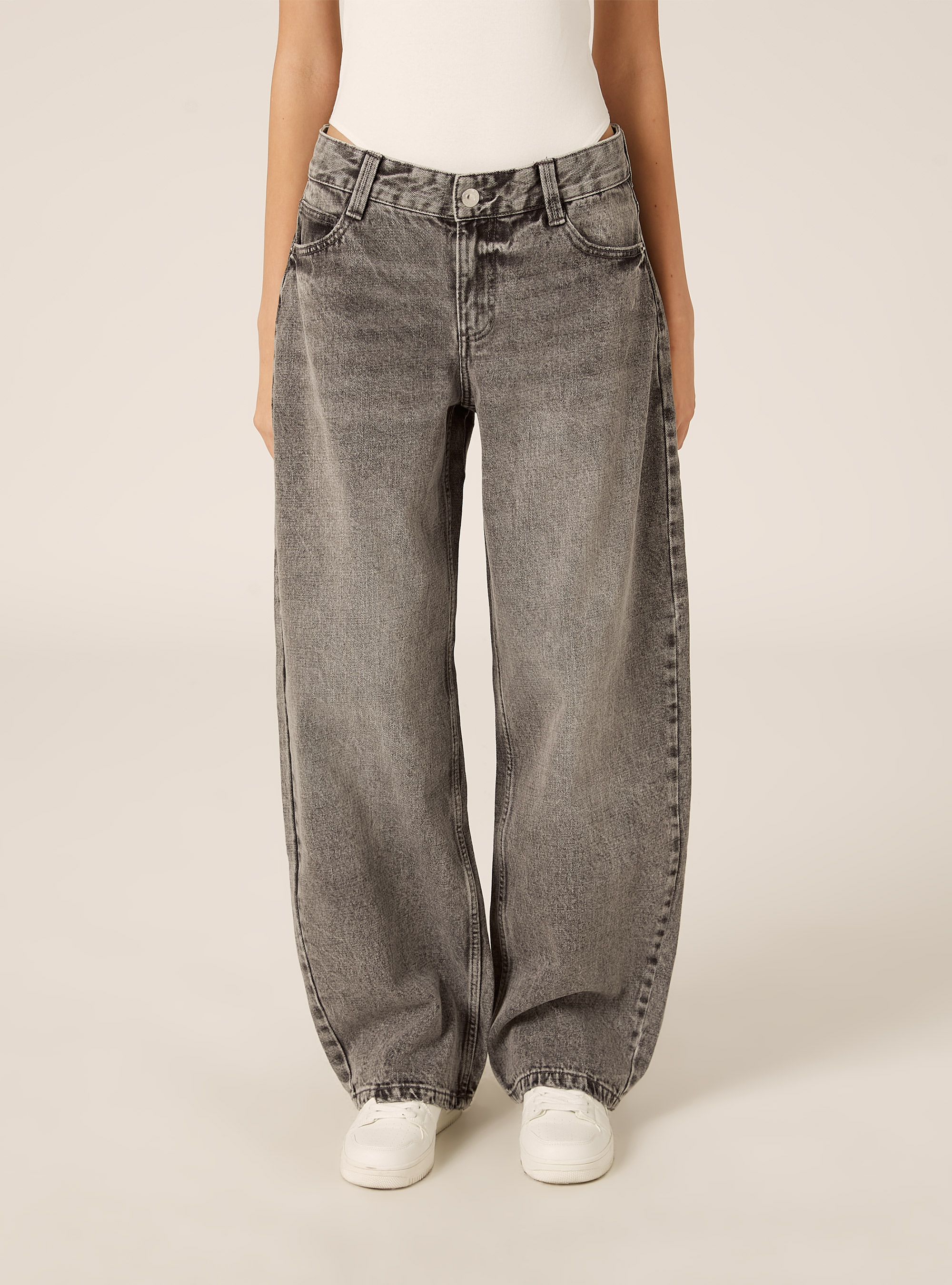 Baggy Barrel Jeans, D00G GREY