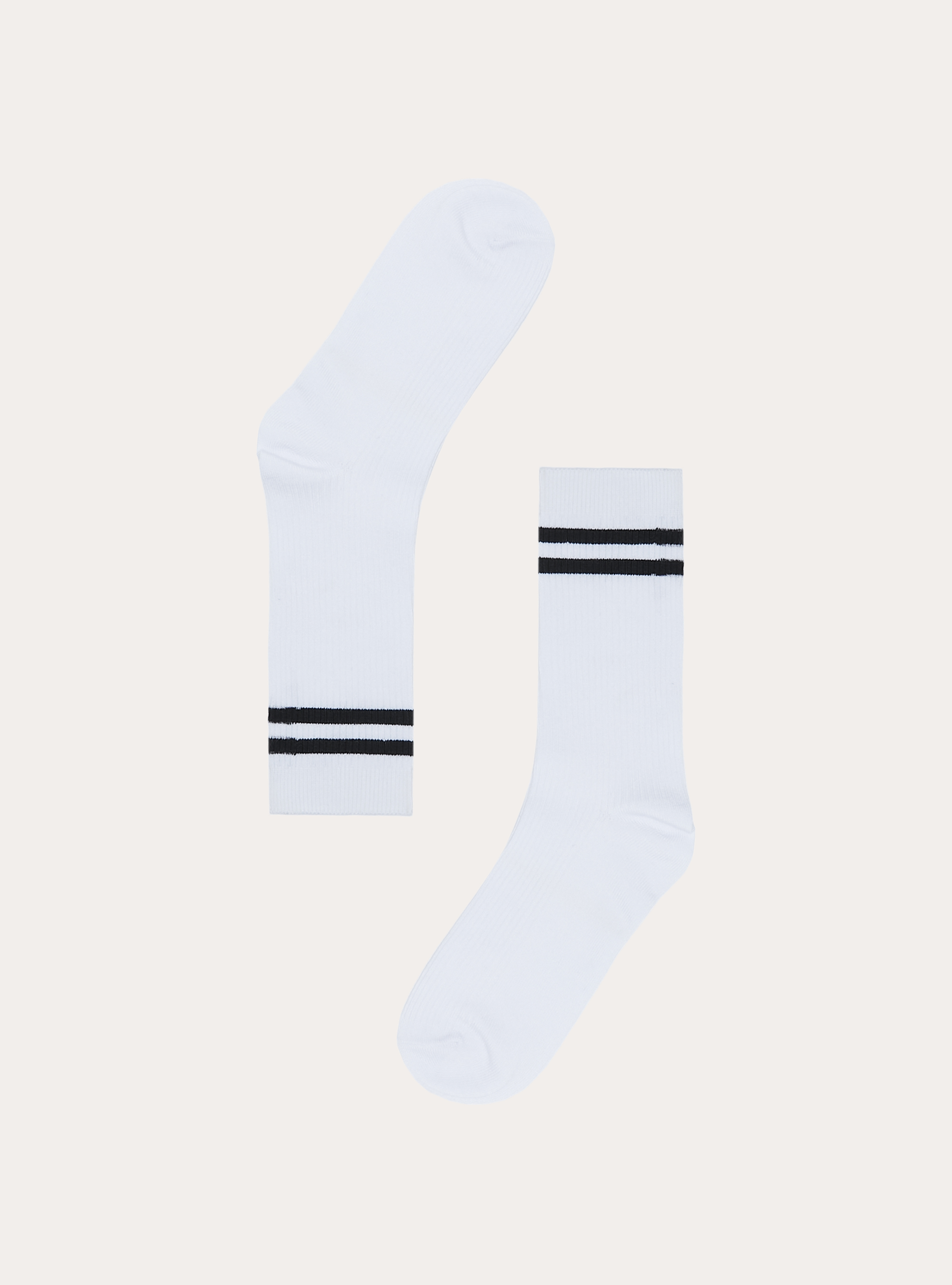 Calzini alti con righe, WH2 WHITE