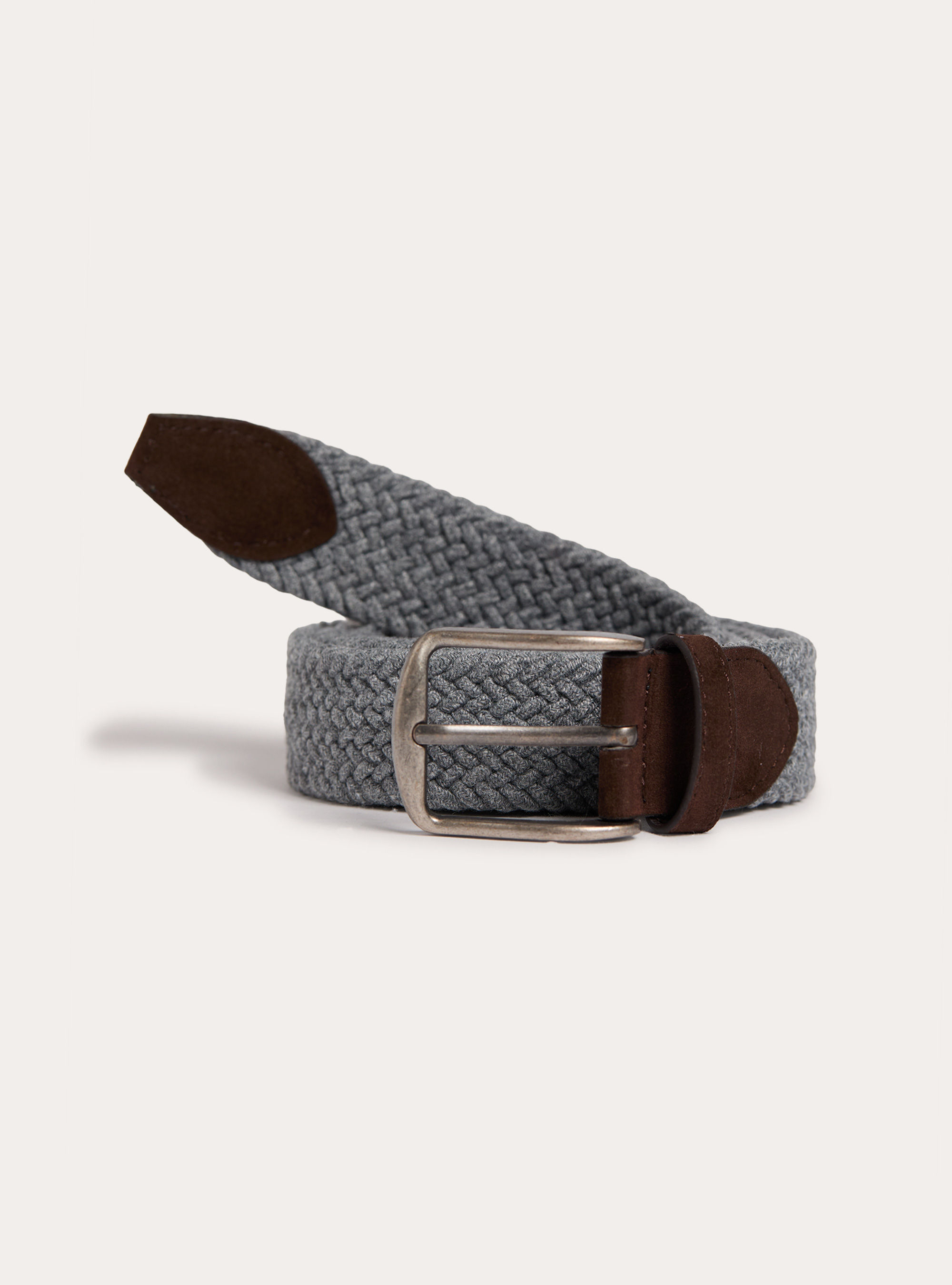 Cintura intrecciata elastica, MGY2 GREY MEL MEDIUM