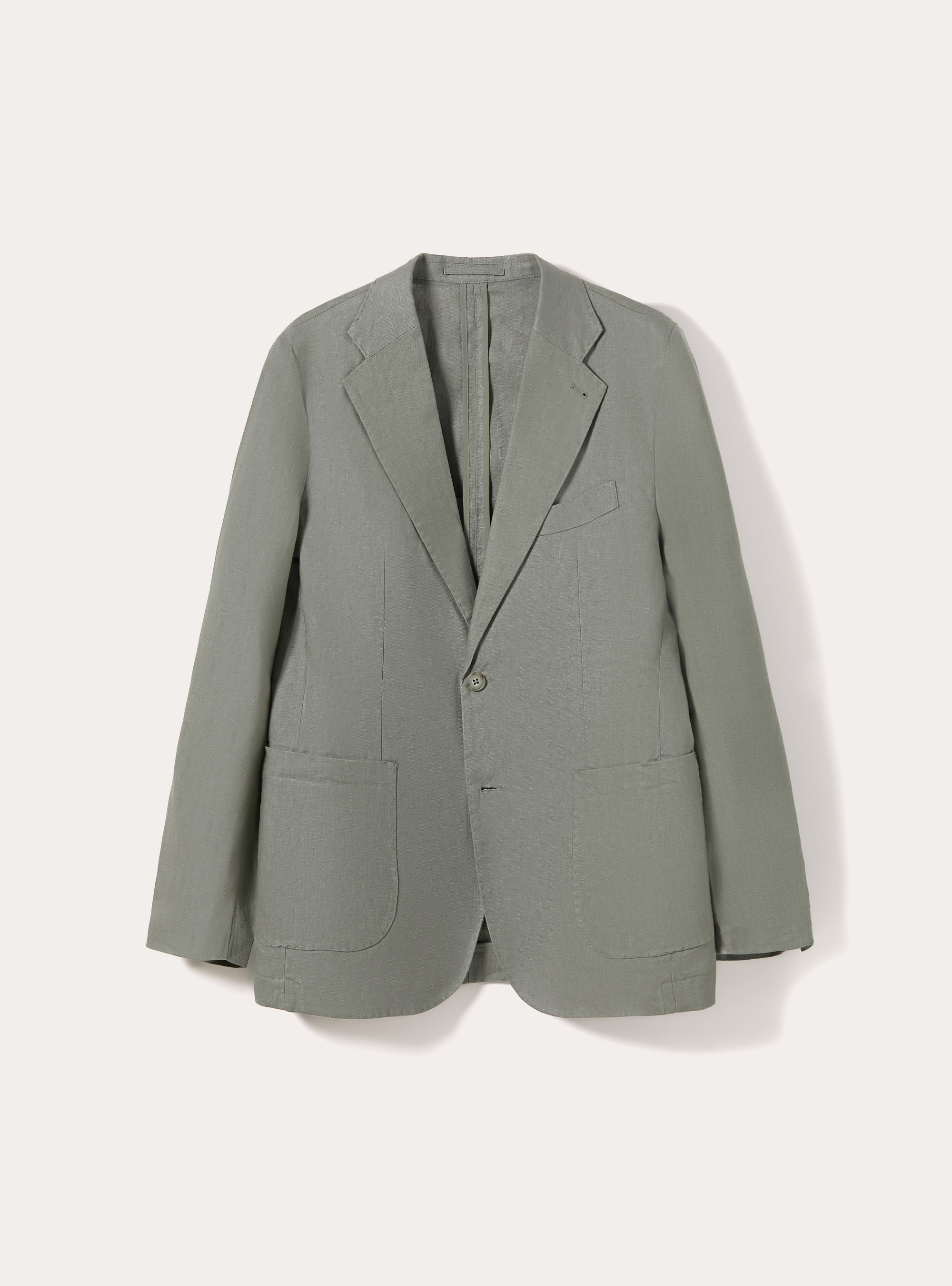 Single-breasted jacket in pure linen, KY2 KAKY MEDIUM