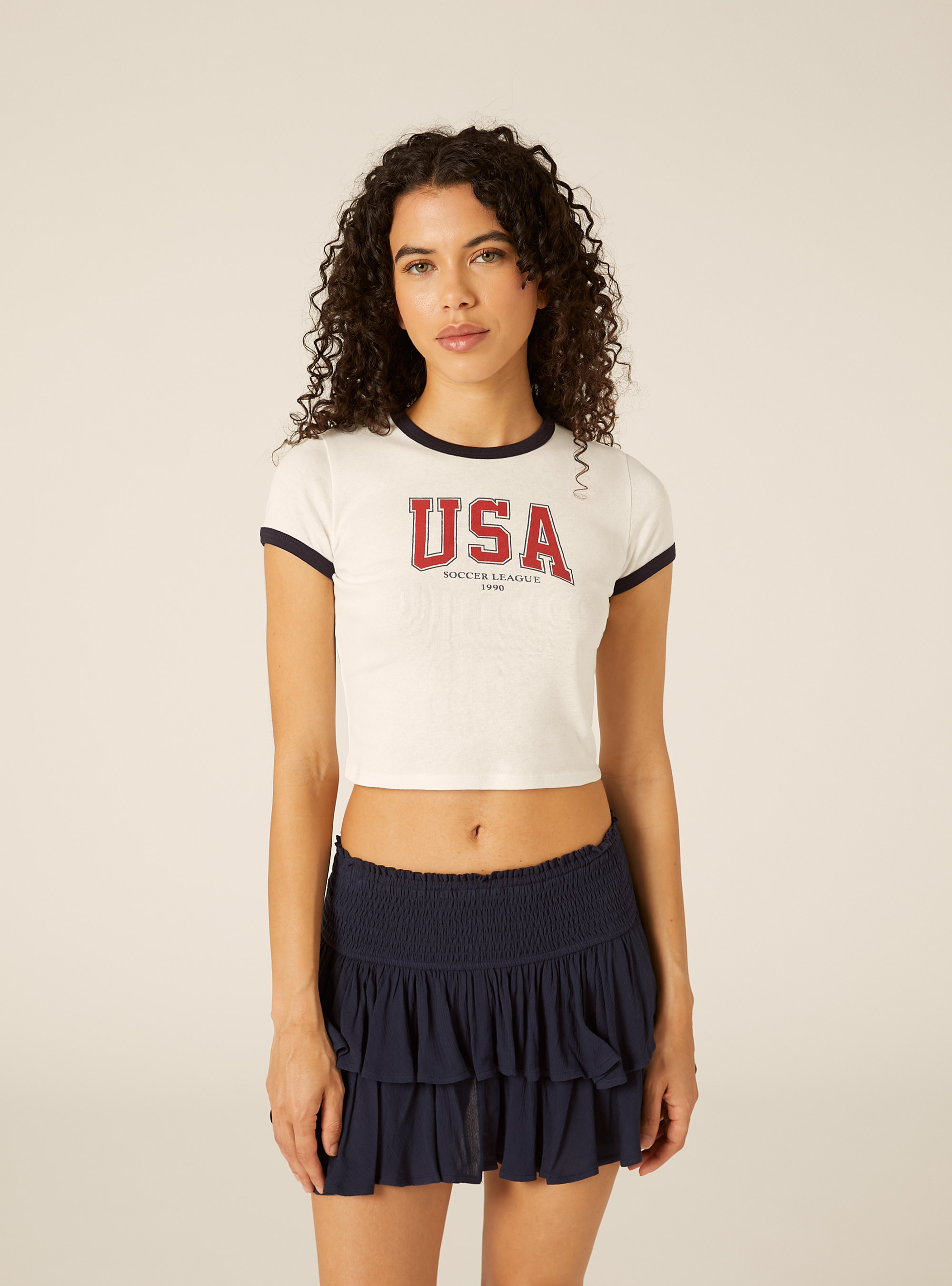 Camiseta Crop Fit, WH2 WHITE