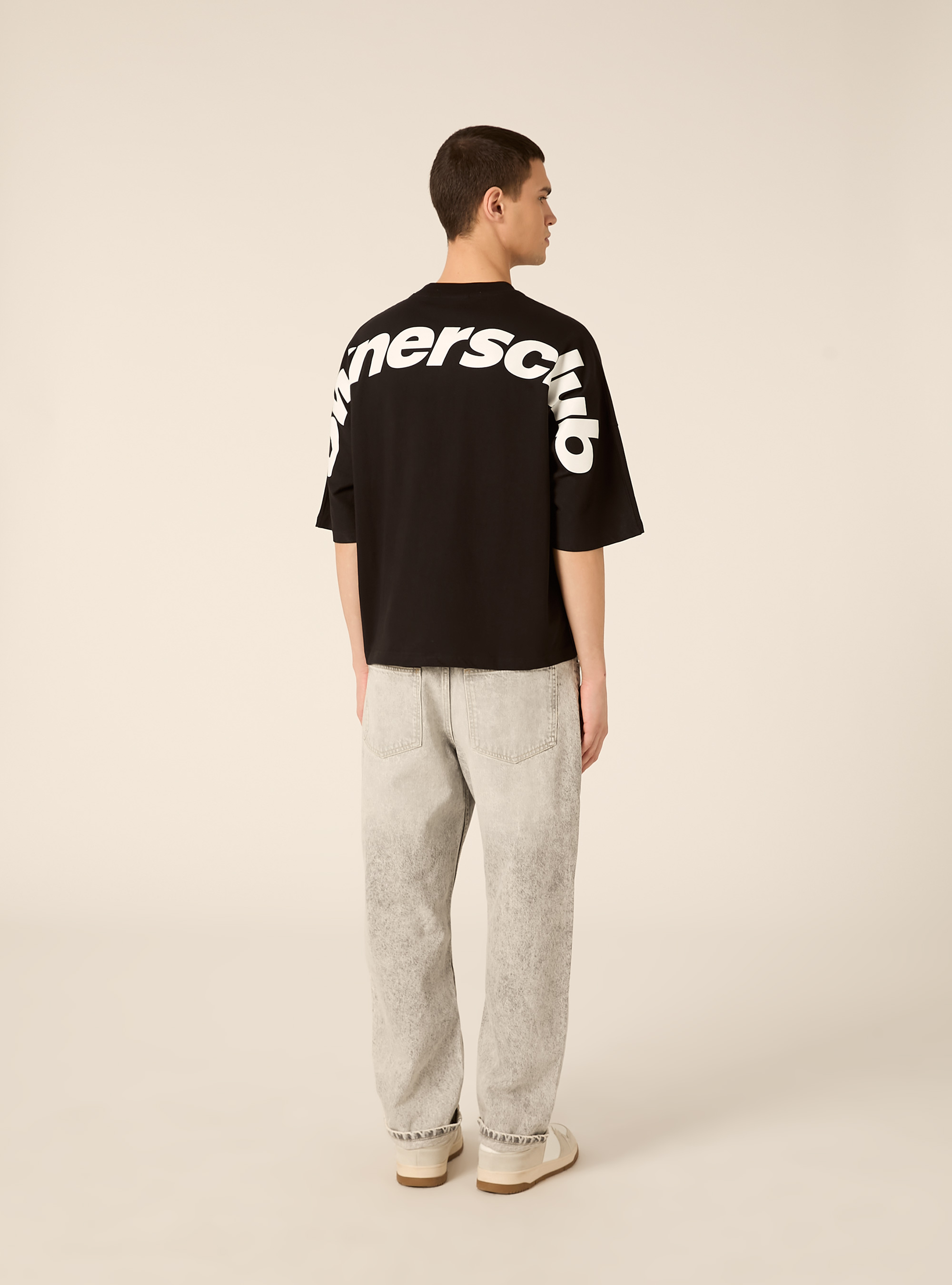 T-shirt ample imprim&eacute;, BK1 BLACK