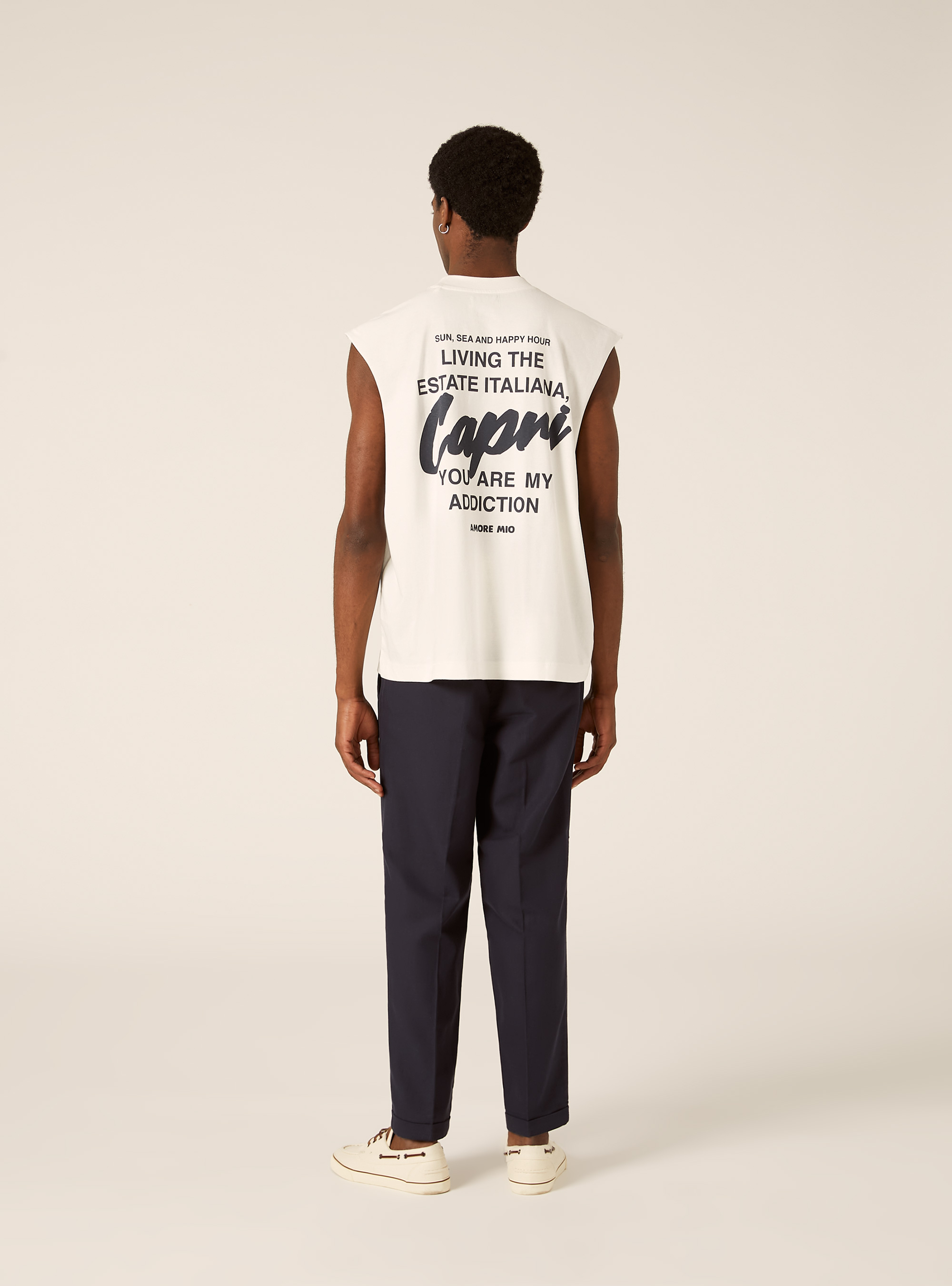 Boxy Fit Tanktop Capri Amore Mio, WH2 WHITE