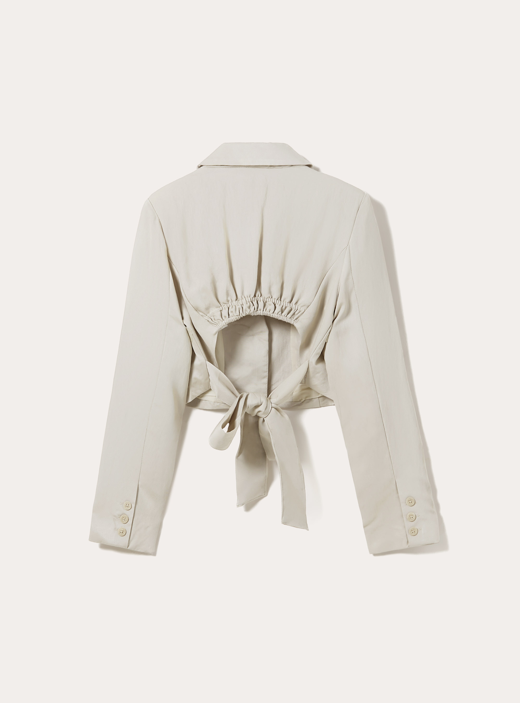 Blazer corto de sarga, BG2 BEIGE MEDIUM