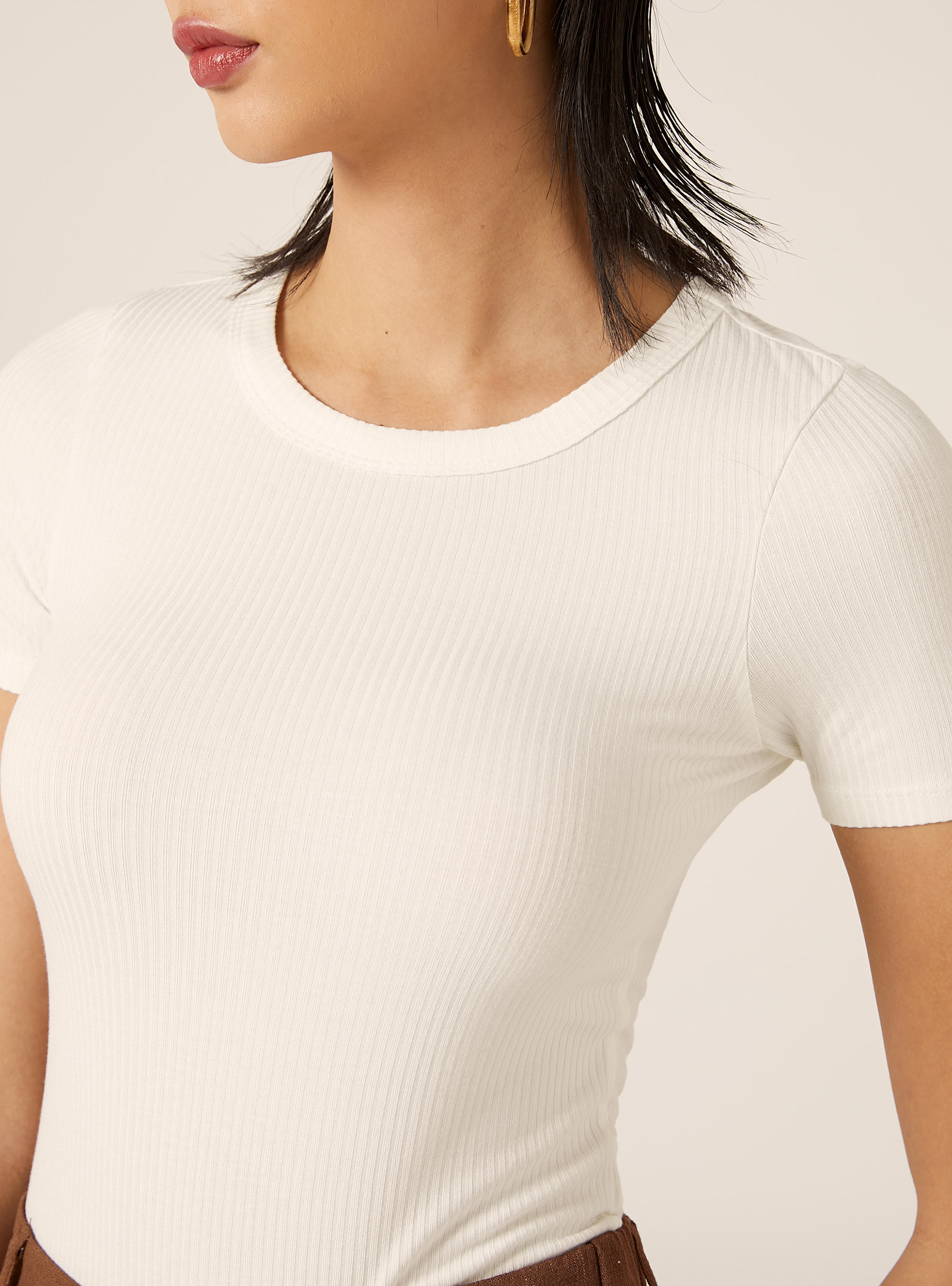 Body de Manga Corta de Canal&eacute;, WH2 WHITE