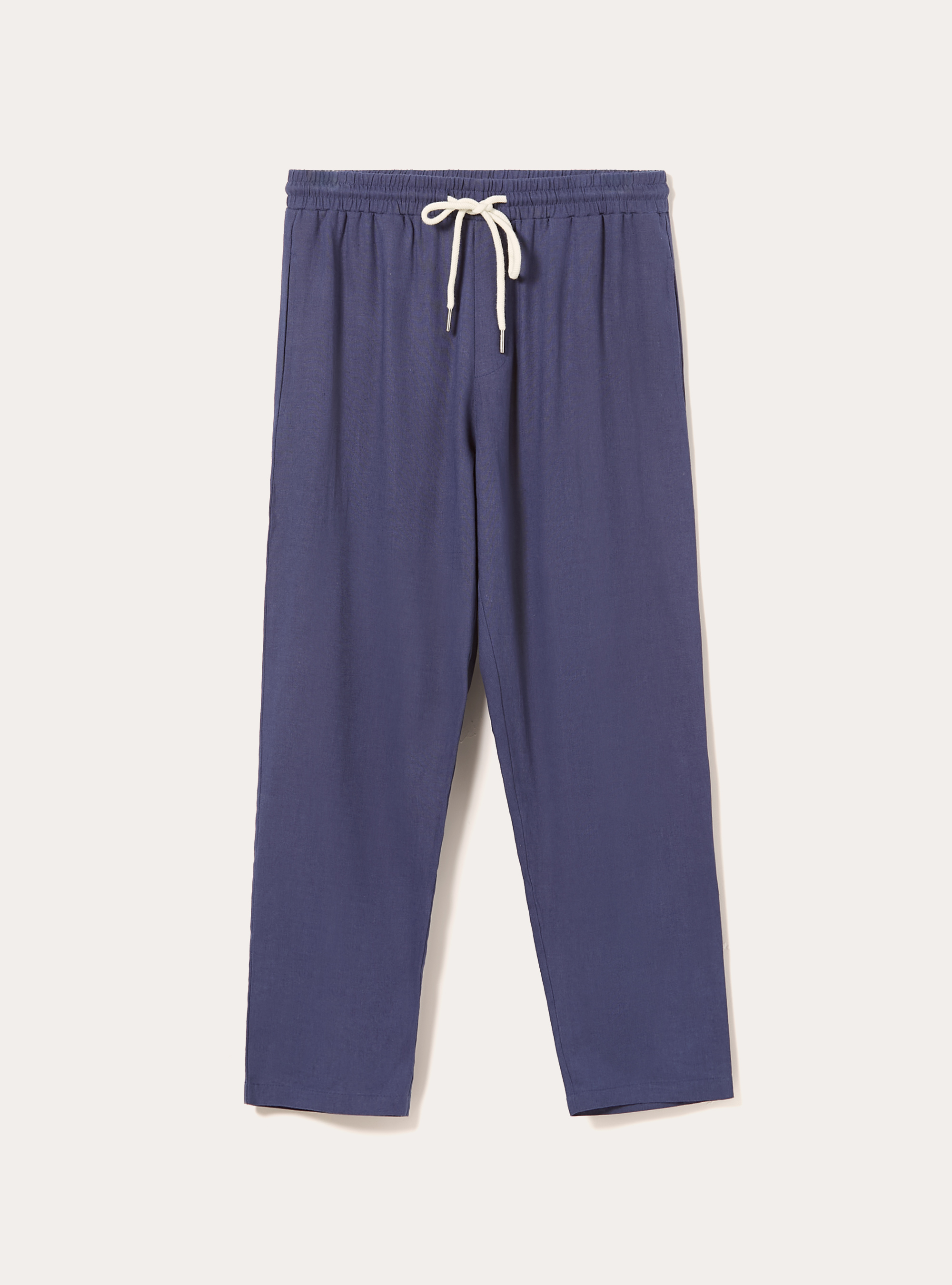 Linen blend jogger trousers, BL2 BLUE MEDIUM